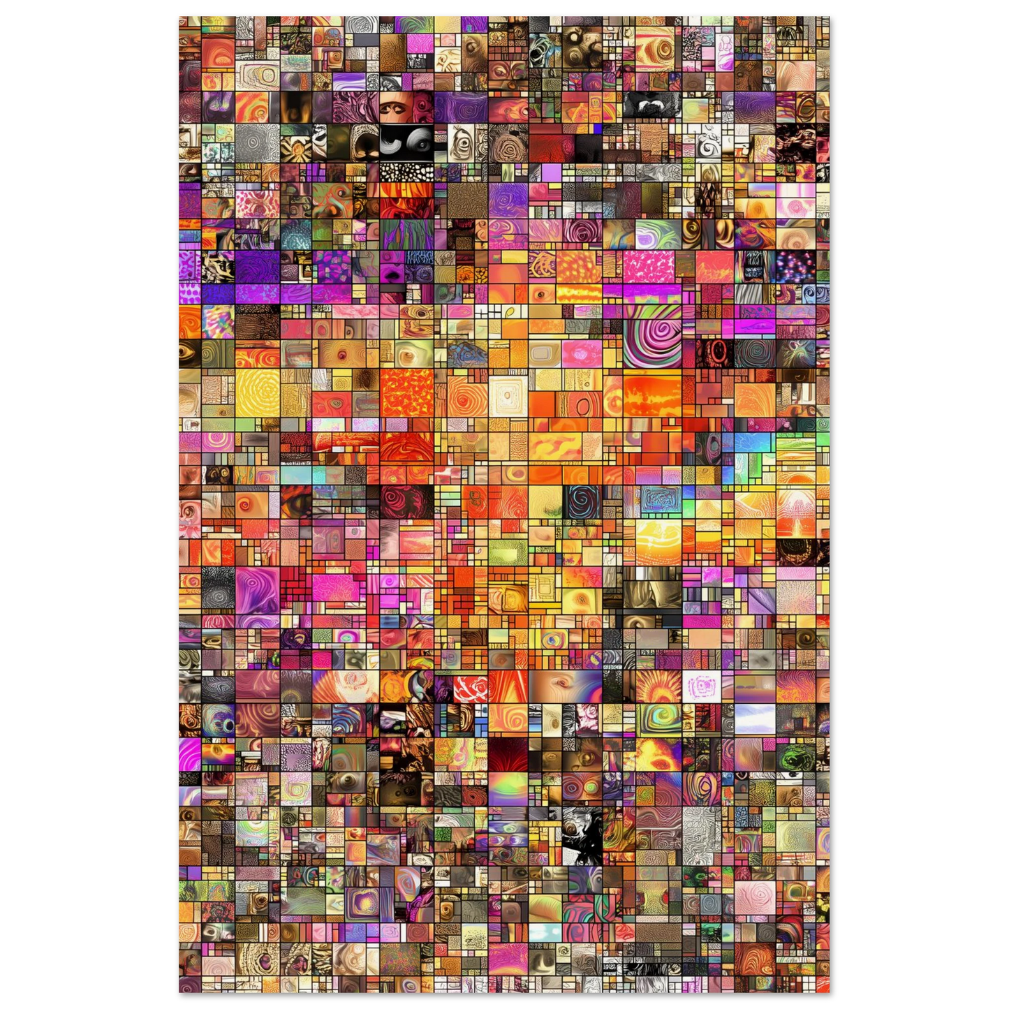 Mosaïque des Mille Mondes — affiche d'art — vue 4 — art mural STNCL
