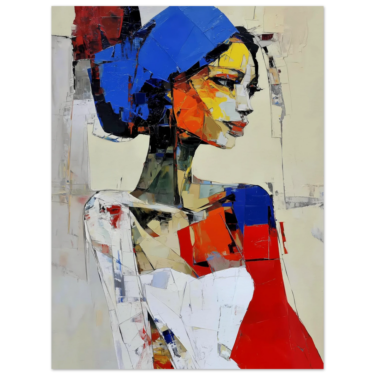 Profil en Éclats de Couleur — affiche d'art — vue 3 — art mural STNCL