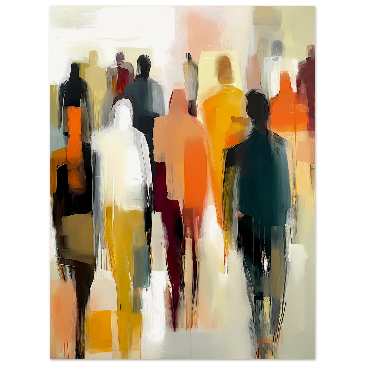 Foule Silencieuse — affiche d'art — vue 2 — art mural STNCL