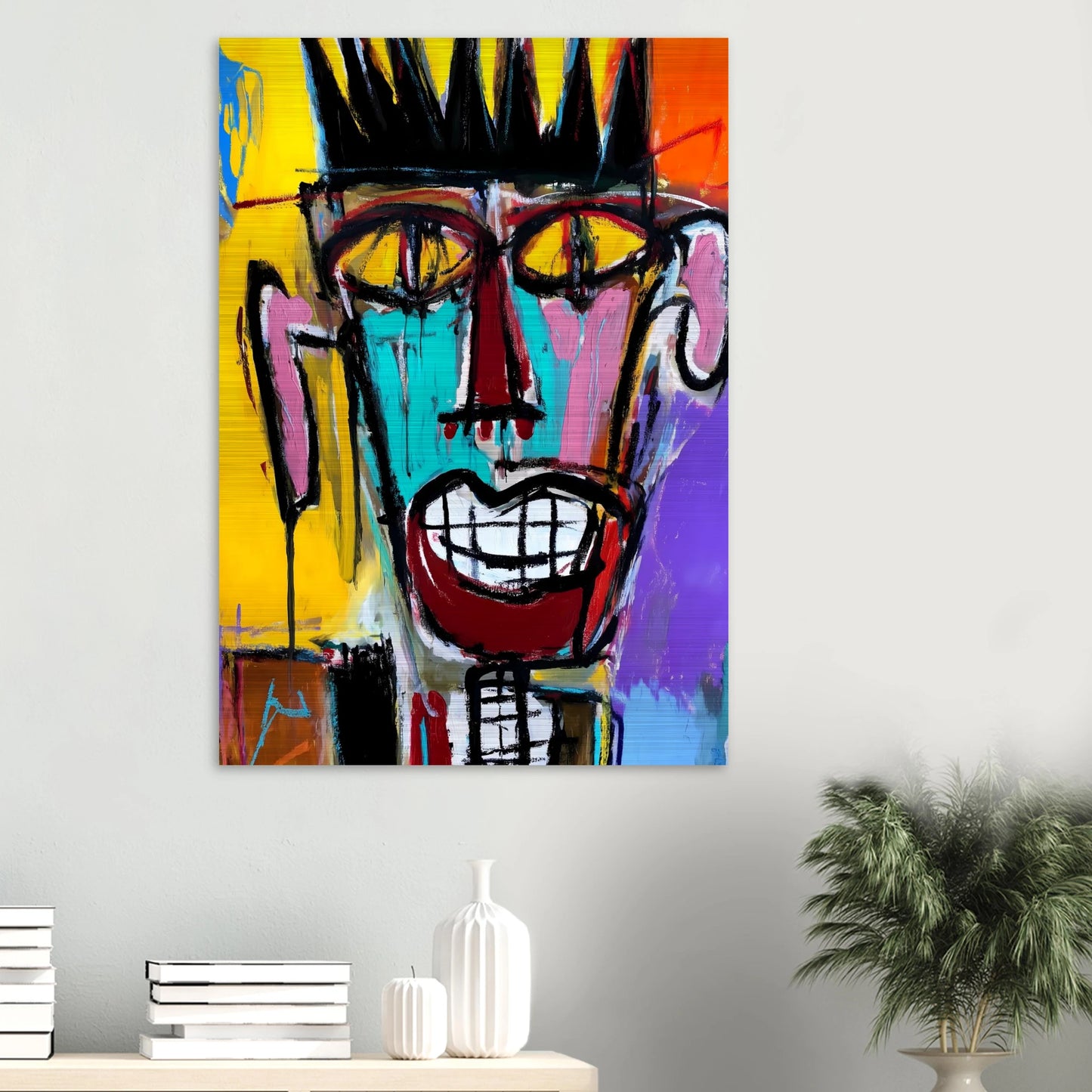 Sourire Carnassier — tableau aluminium — vue 6 — art mural STNCL