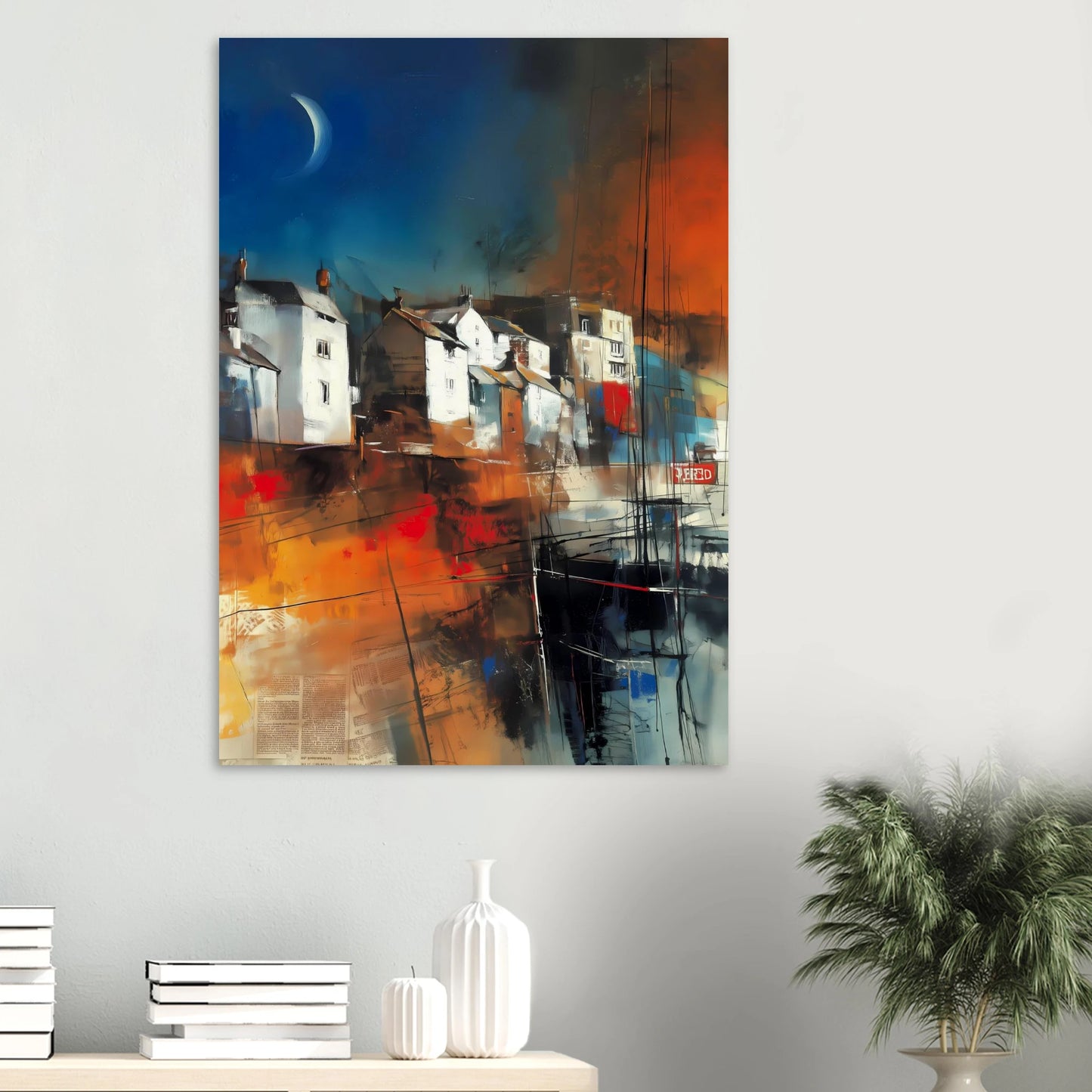 Port sous le Croissant de Lune — affiche d'art — vue 6 — art mural STNCL