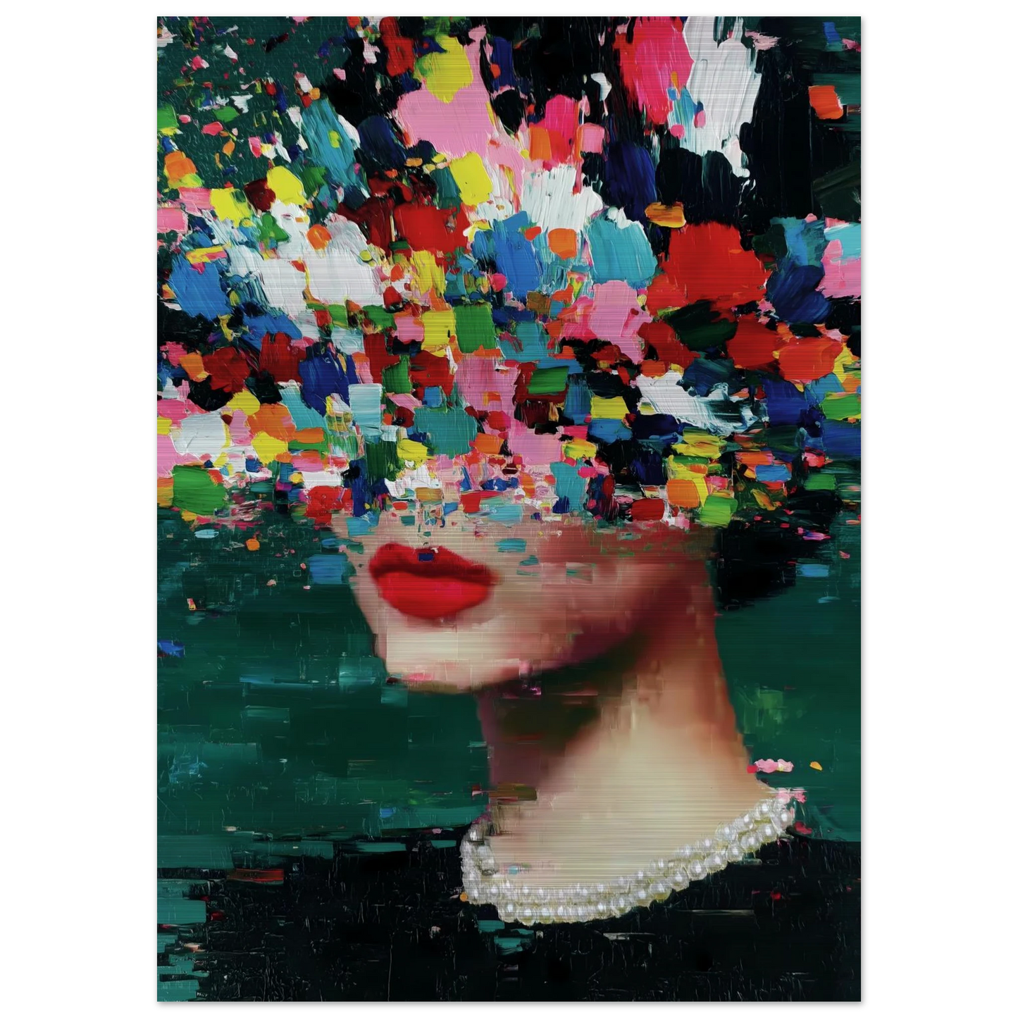 Sous les Fleurs — tableau aluminium — vue 4 — art mural STNCL