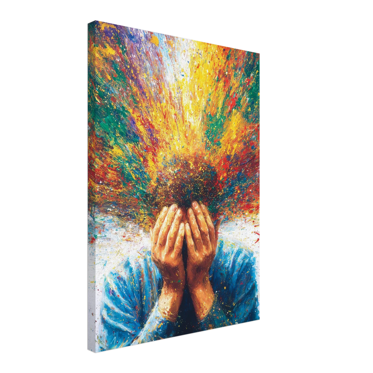 Jaillissement — tableau sur toile — vue 3 — art mural STNCL