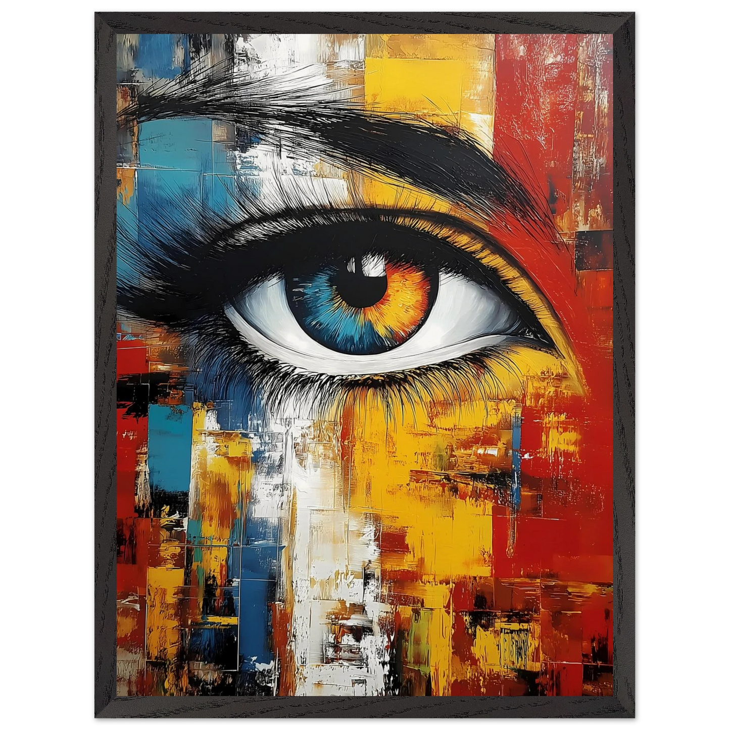L'Œil Hétérochrome — tableau encadre bois — vue 15 — art mural STNCL