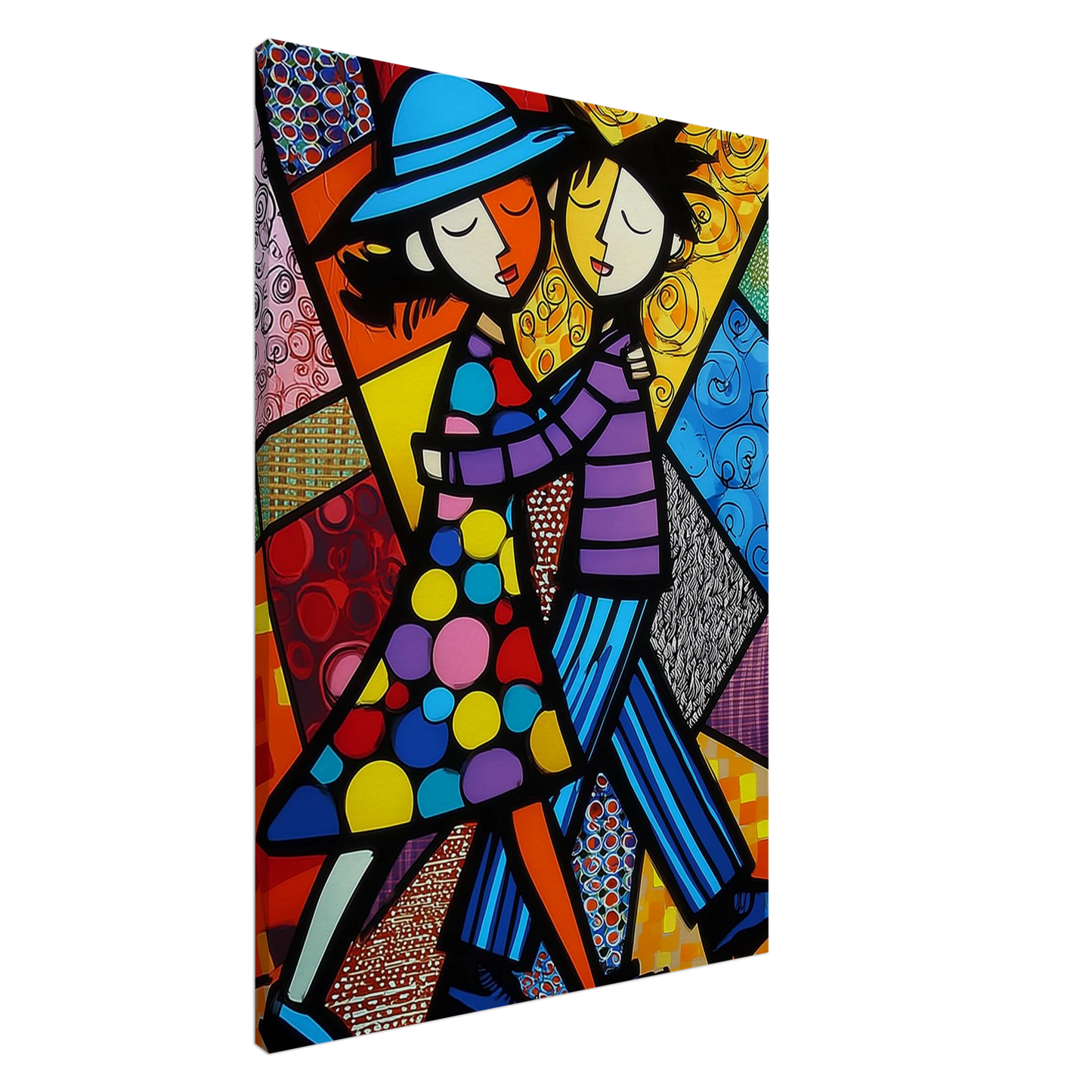 Couple Dansant Ensemble — tableau sur toile — art mural STNCL