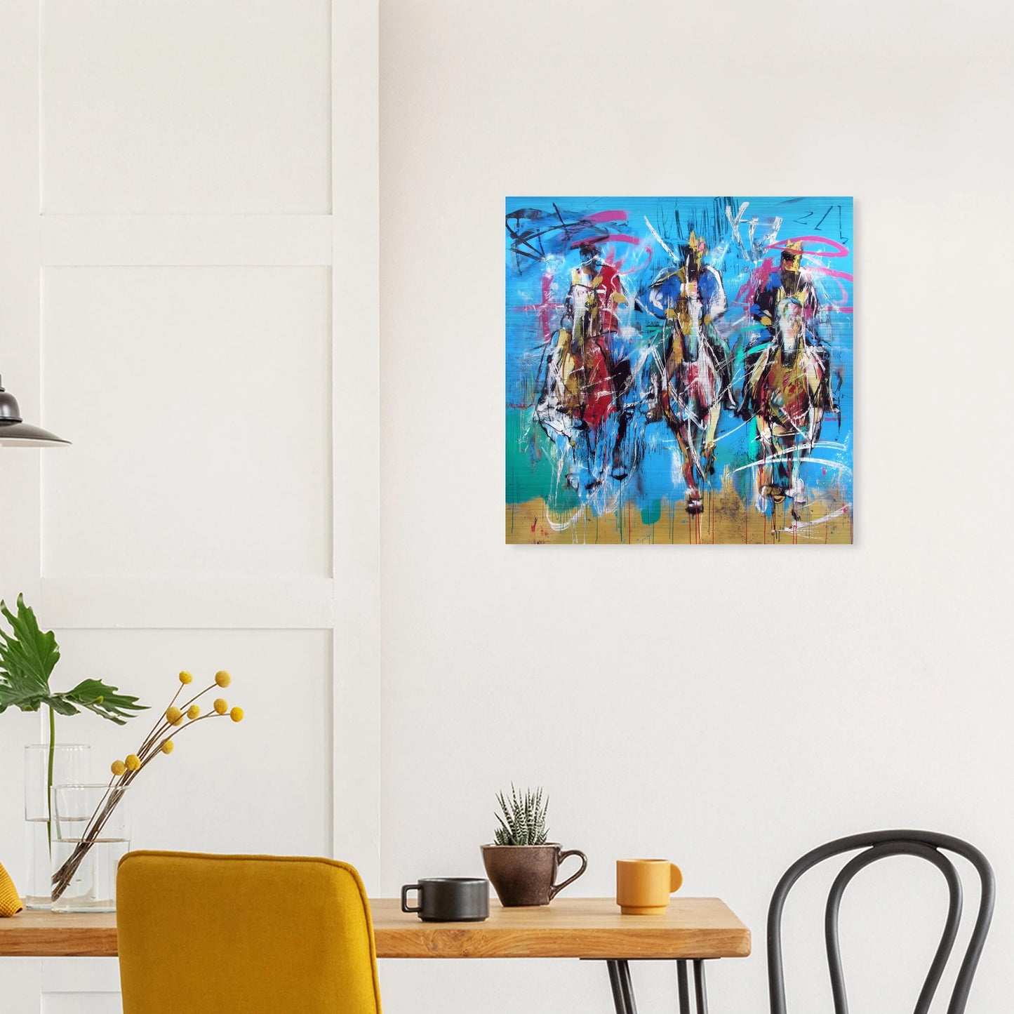 Trois Cavaliers — tableau aluminium — vue 7 — art mural STNCL