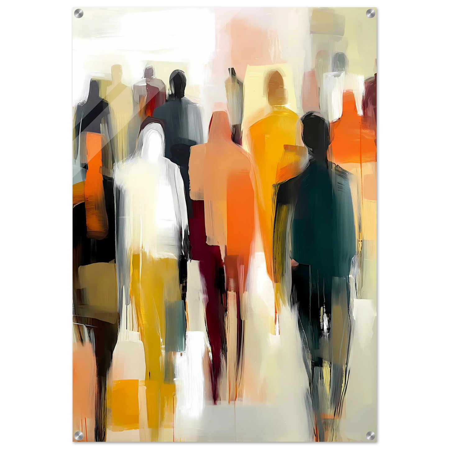 Foule Silencieuse — tableau plexiglas — art mural STNCL