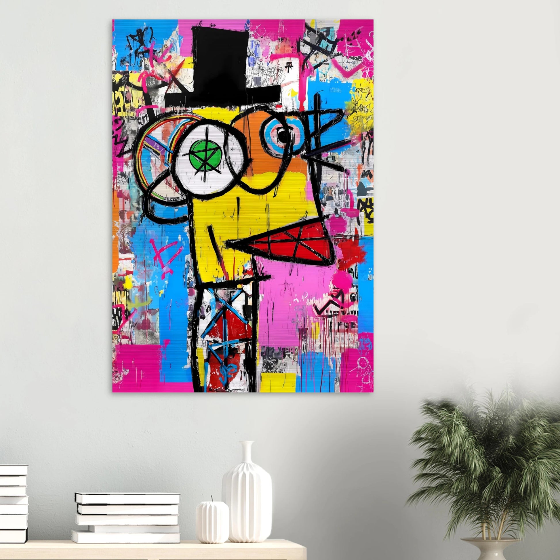 L'Homme au Chapeau Noir — tableau aluminium — vue 6 — art mural STNCL