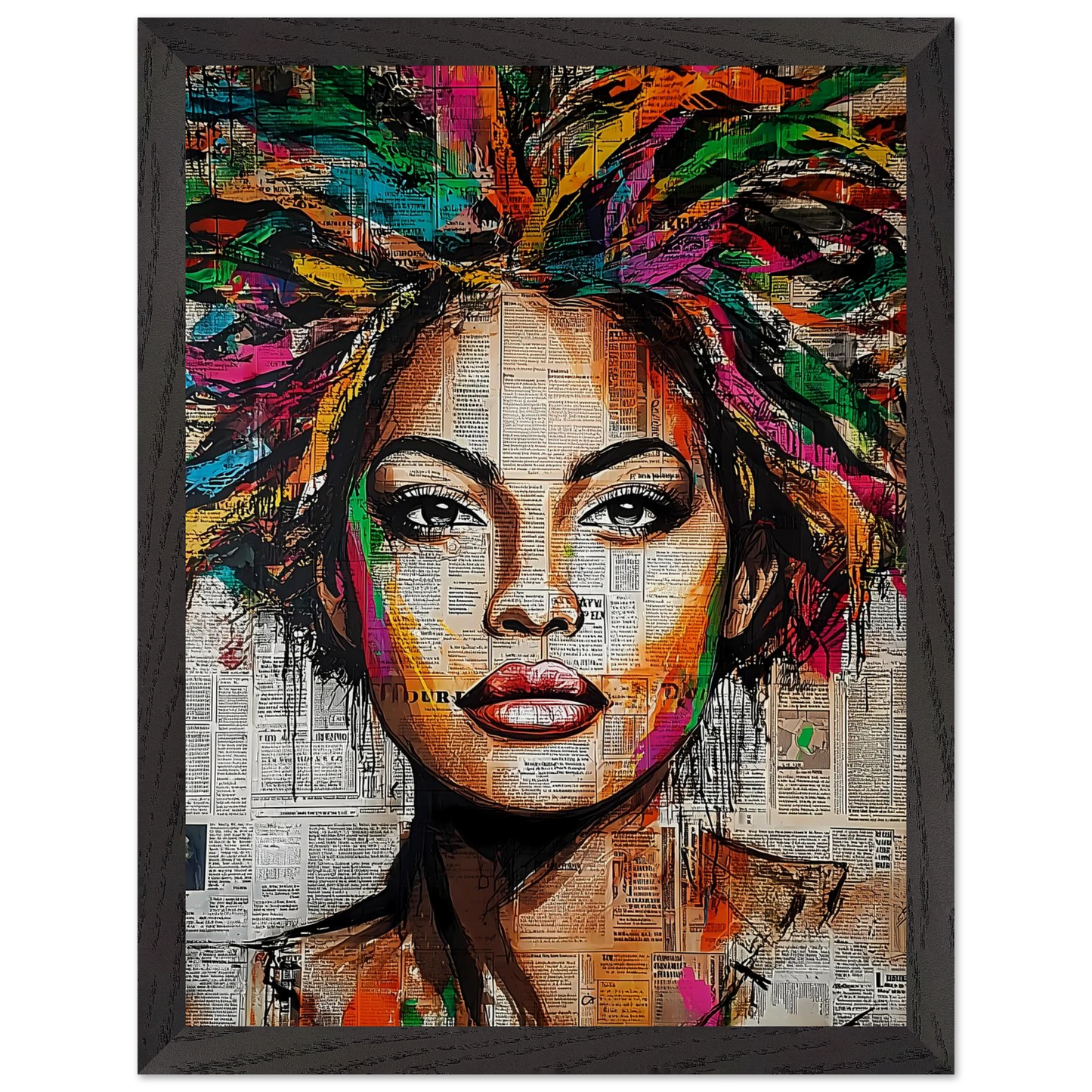 Tête d'Affiche — tableau encadré bois — vue 4 — art mural STNCL
