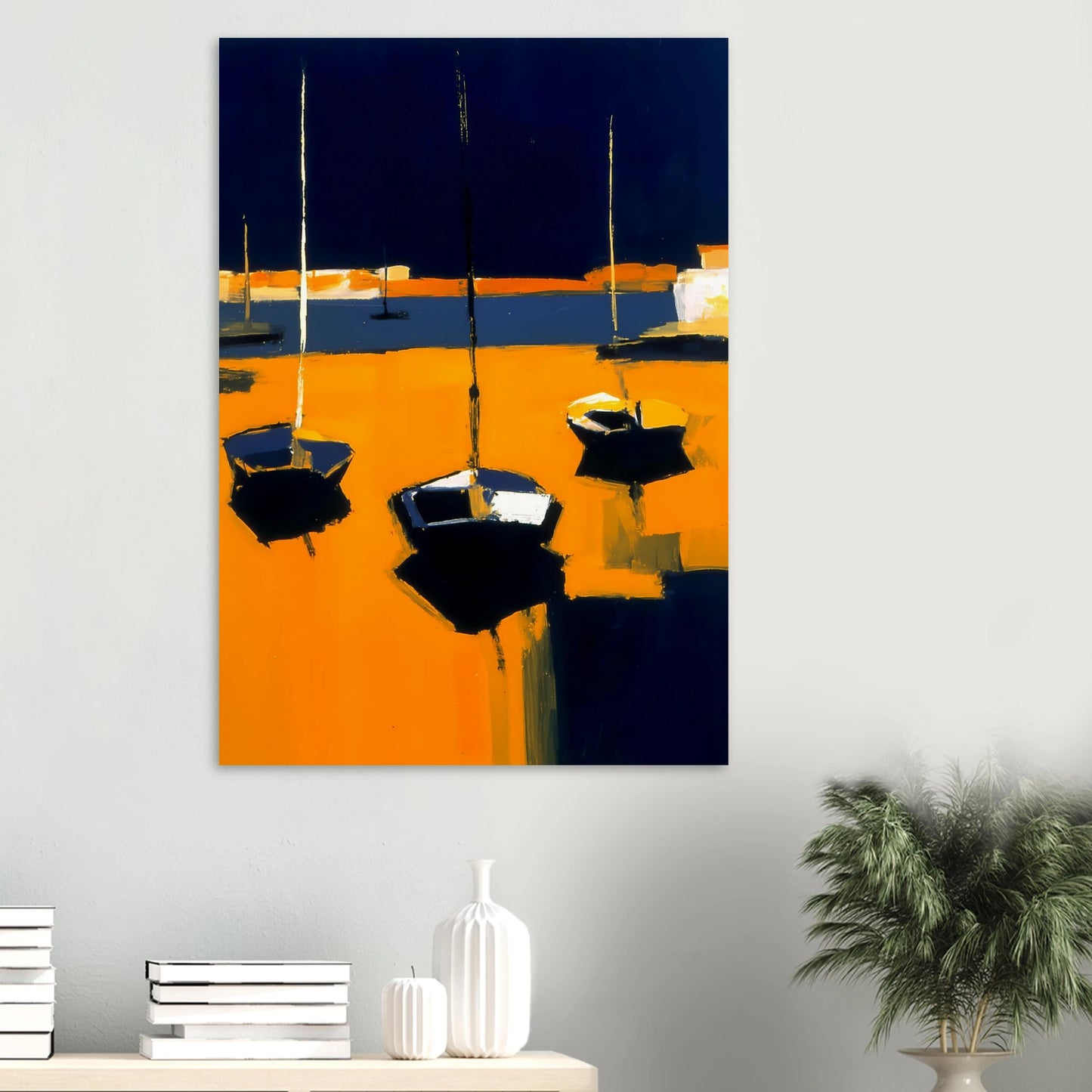 Barques au Soleil Couchant — affiche d'art — vue 6 — art mural STNCL