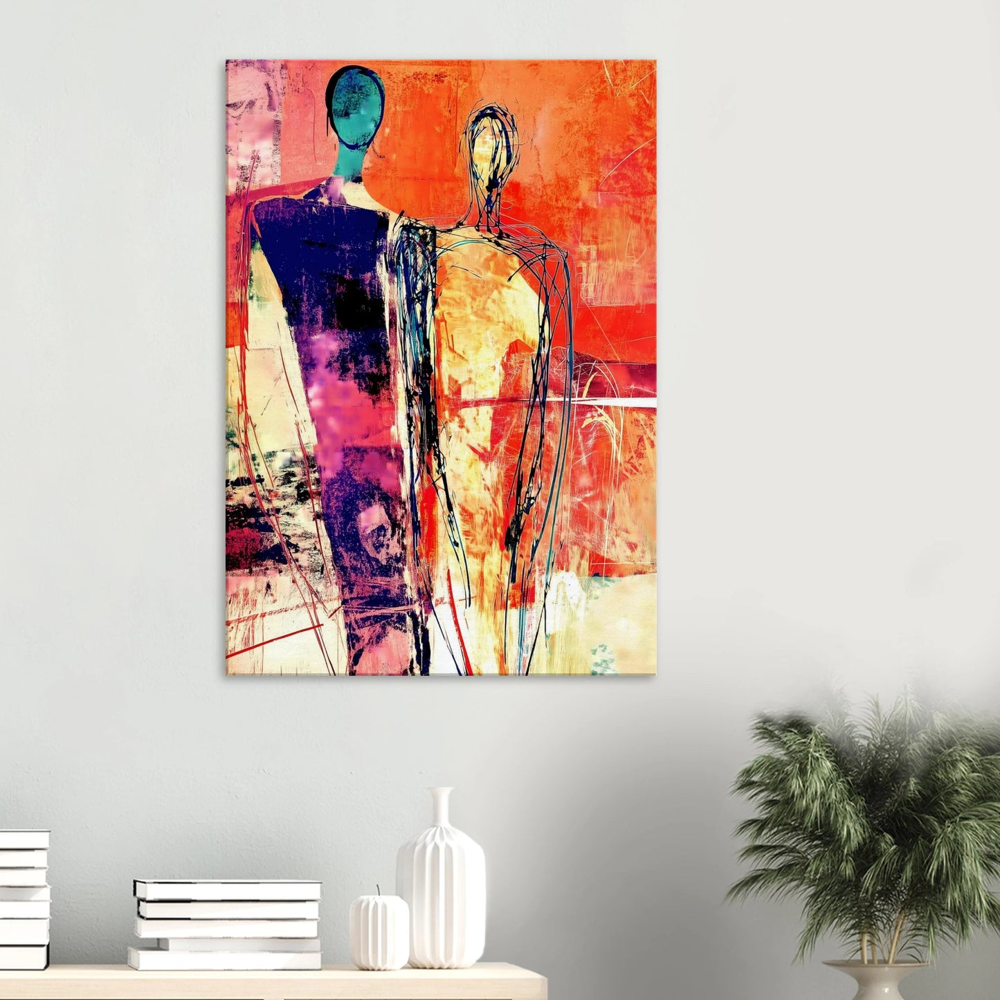 Deux Présences — tableau sur toile — vue 6 — art mural STNCL