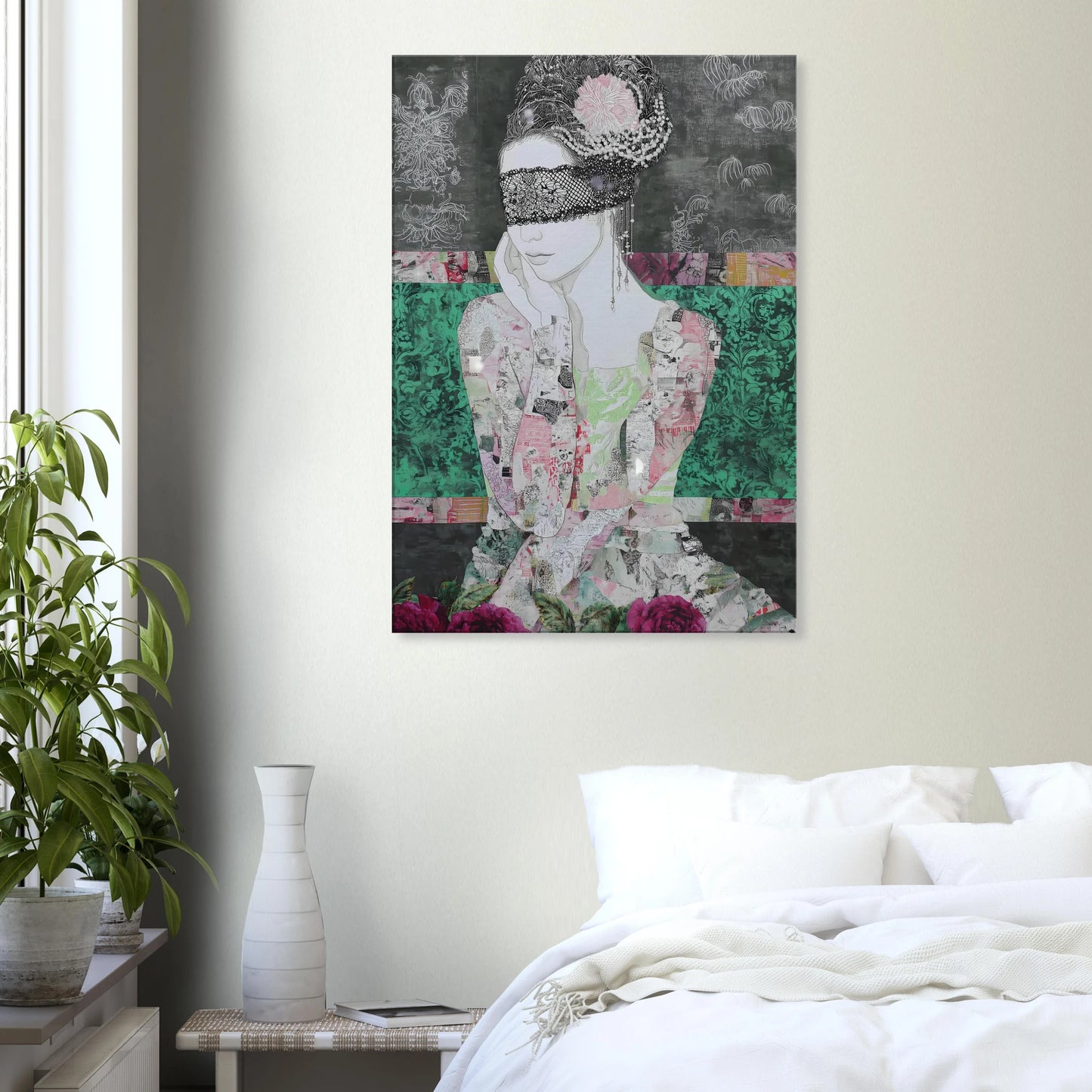 Dame de Dentelle — tableau sur toile — vue 7 — art mural STNCL