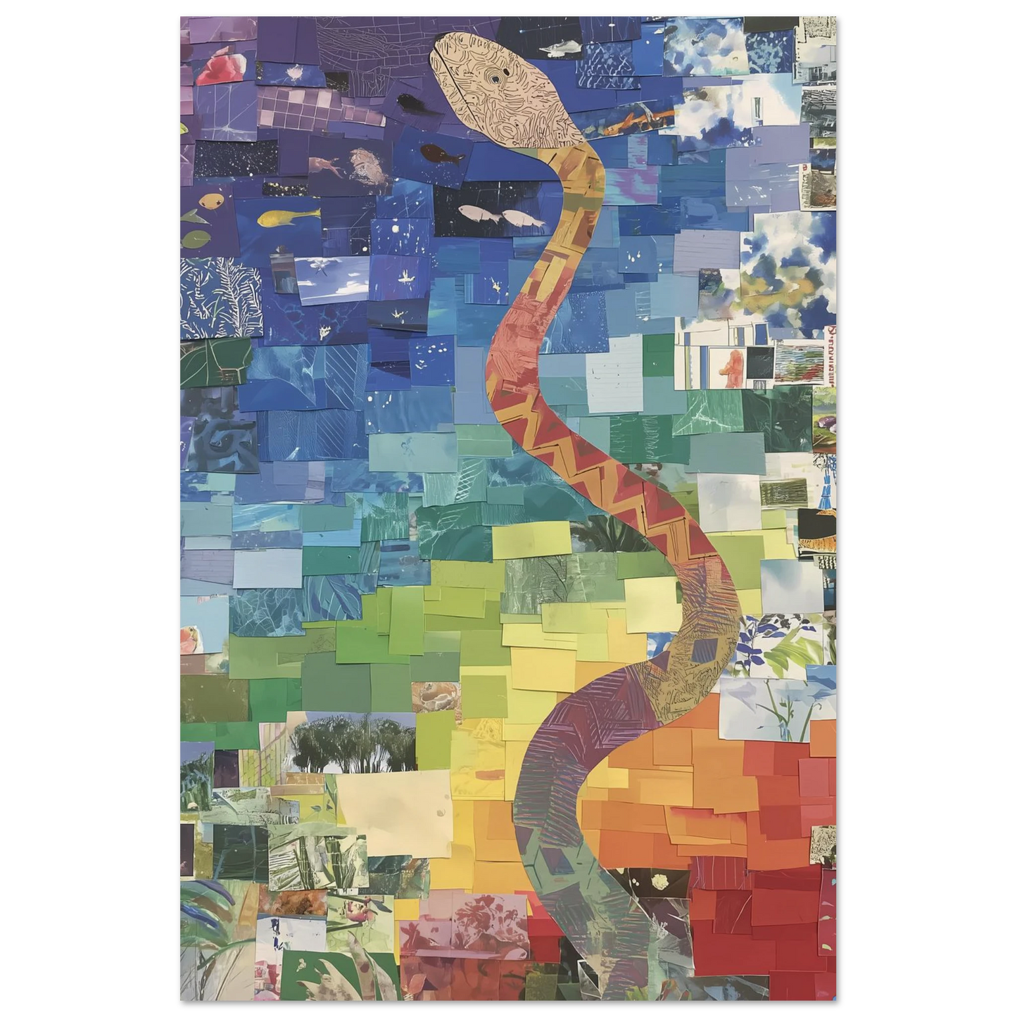 Serpent des Saisons — affiche d'art — vue 4 — art mural STNCL
