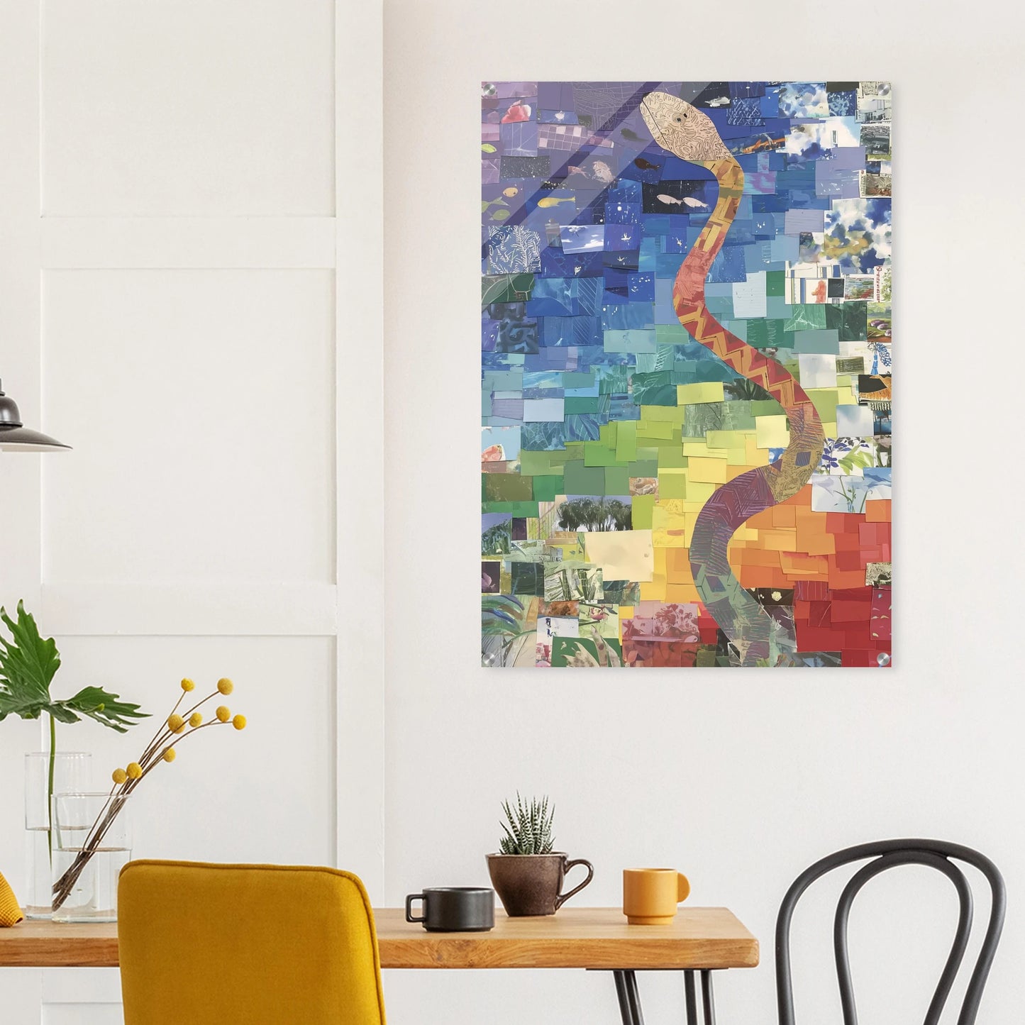 Serpent des Saisons — tableau plexiglas — vue 8 — art mural STNCL