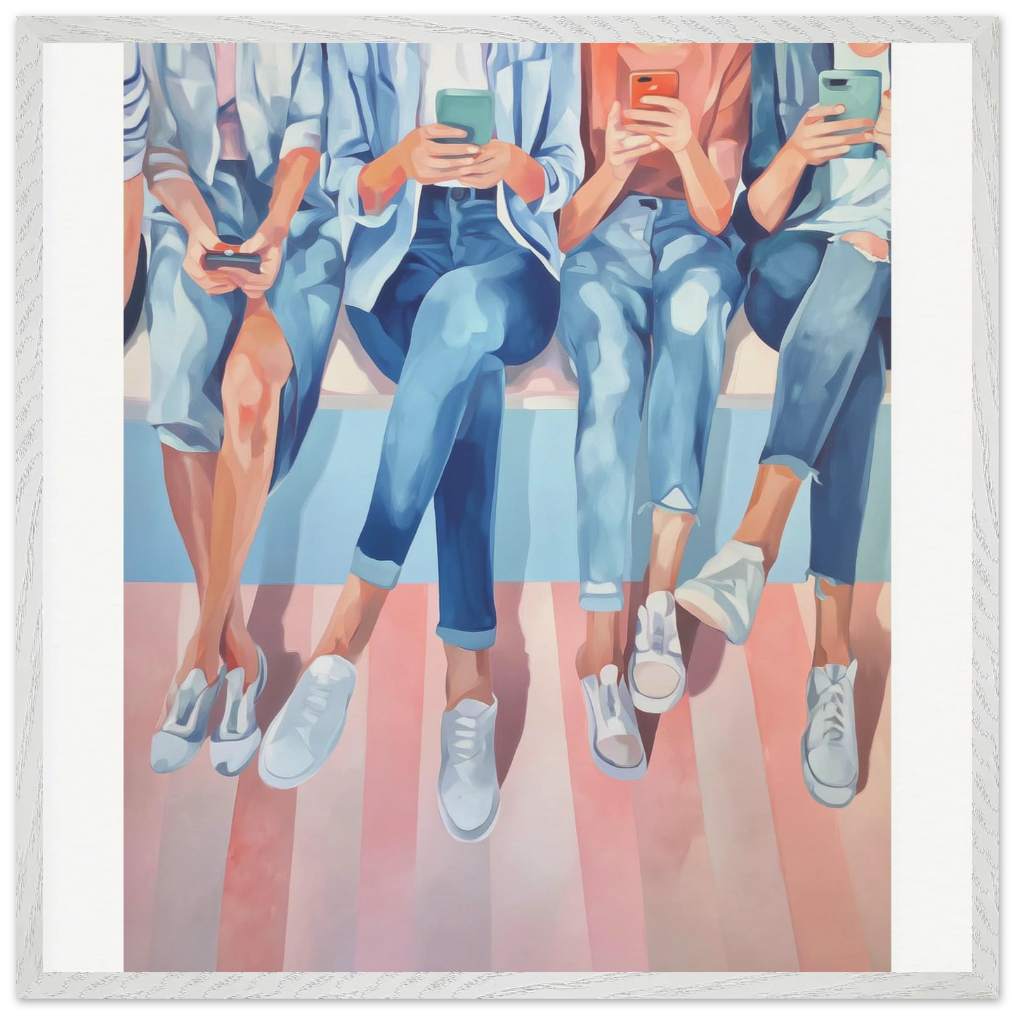 Génération Connectée — tableau encadré bois — vue 6 — art mural STNCL