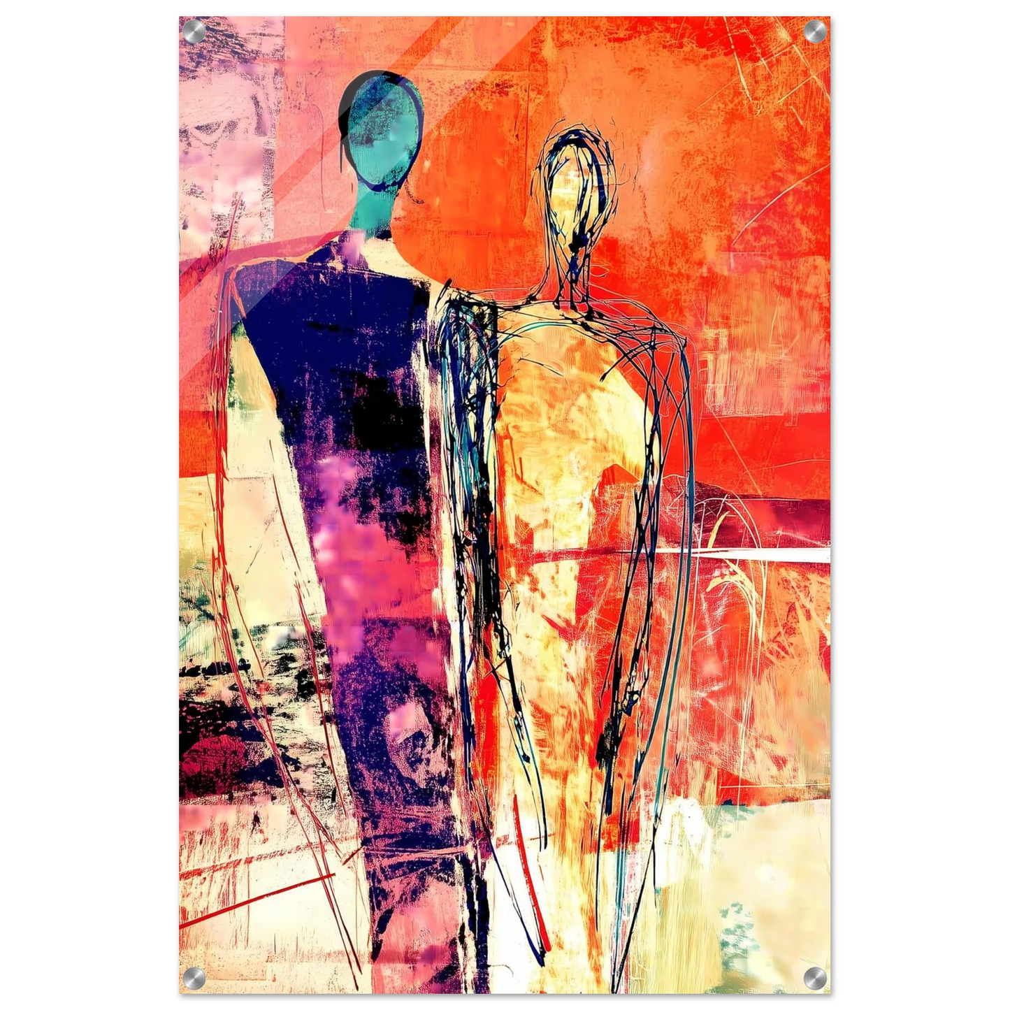Deux Présences — tableau plexiglas — vue 5 — art mural STNCL