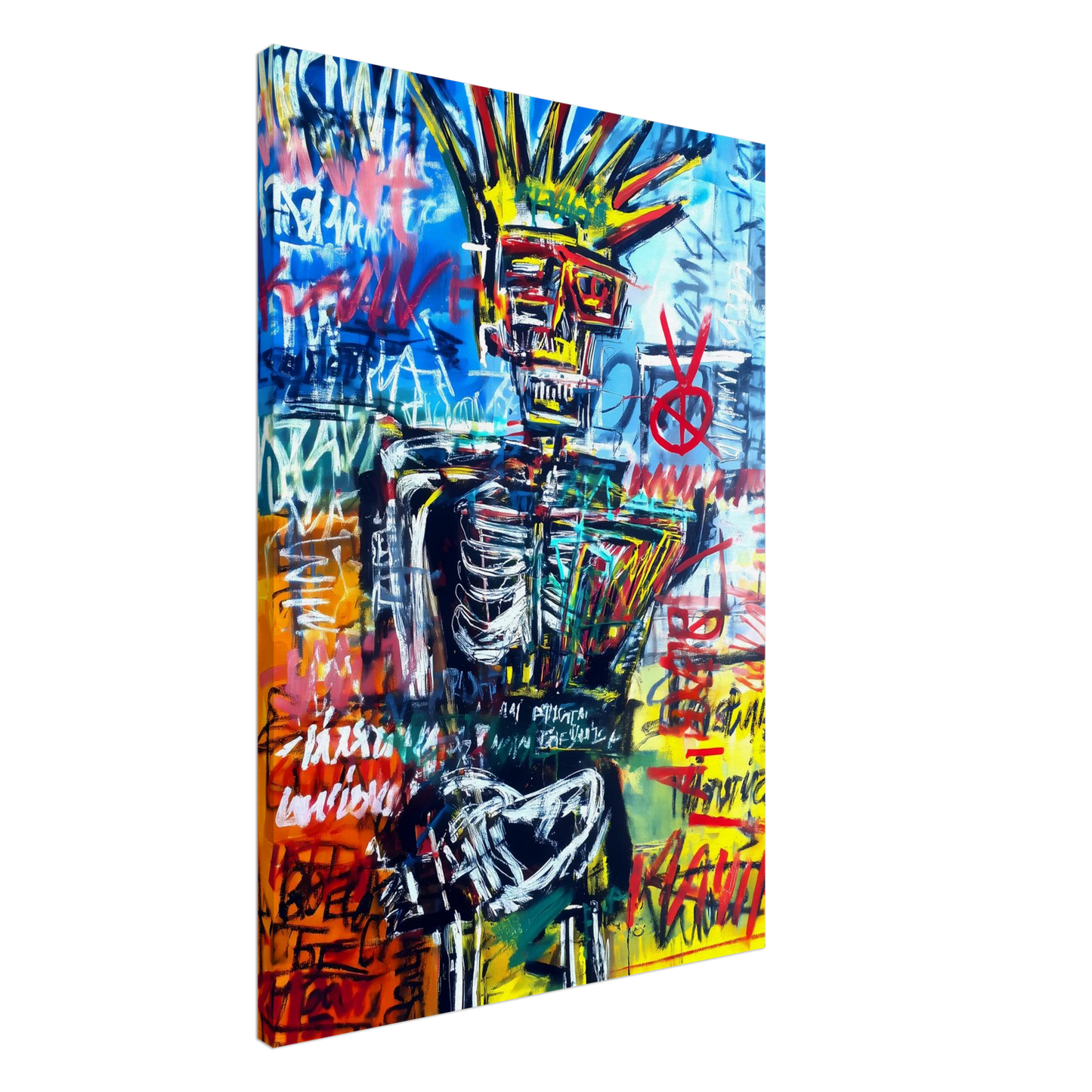 Roi Squelette — tableau sur toile — art mural STNCL