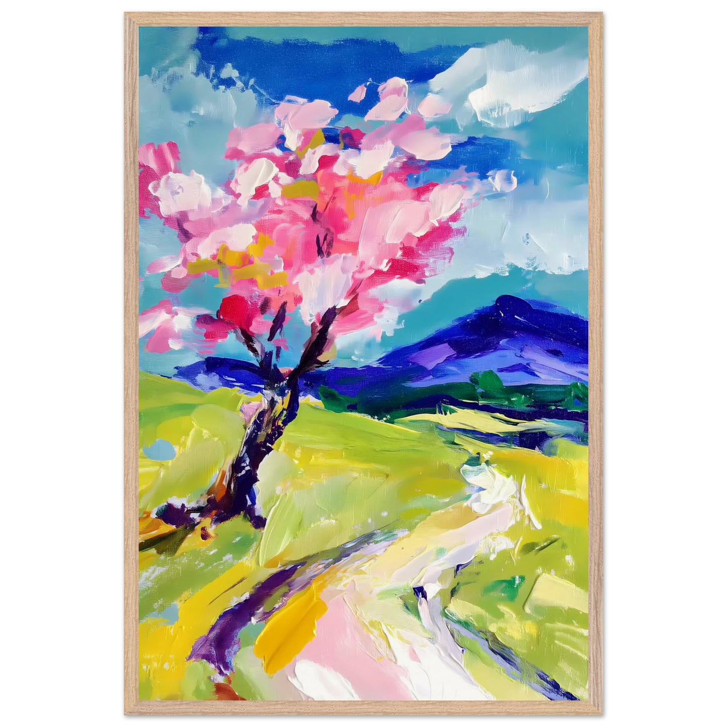L'Arbre en Fleurs — tableau encadré bois — vue 14 — art mural STNCL