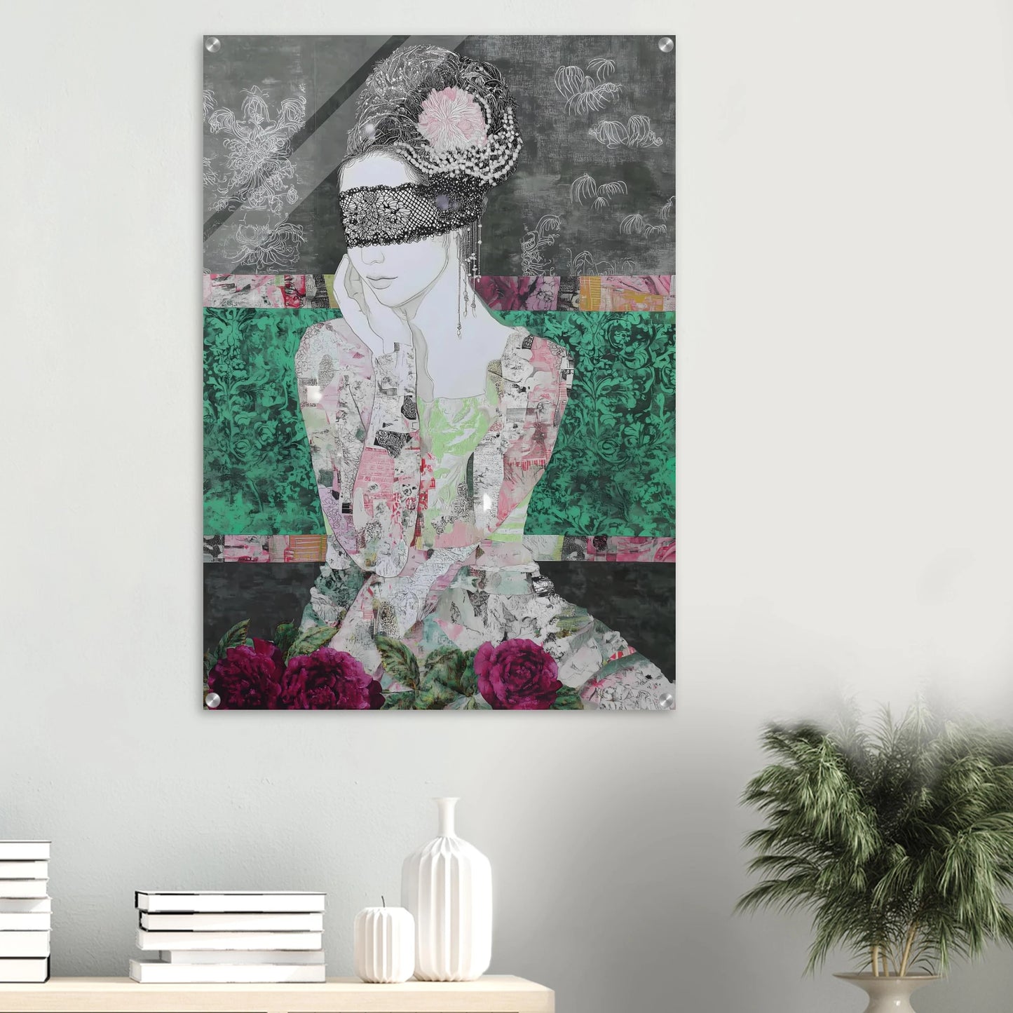 Dame de Dentelle — tableau plexiglas — vue 6 — art mural STNCL