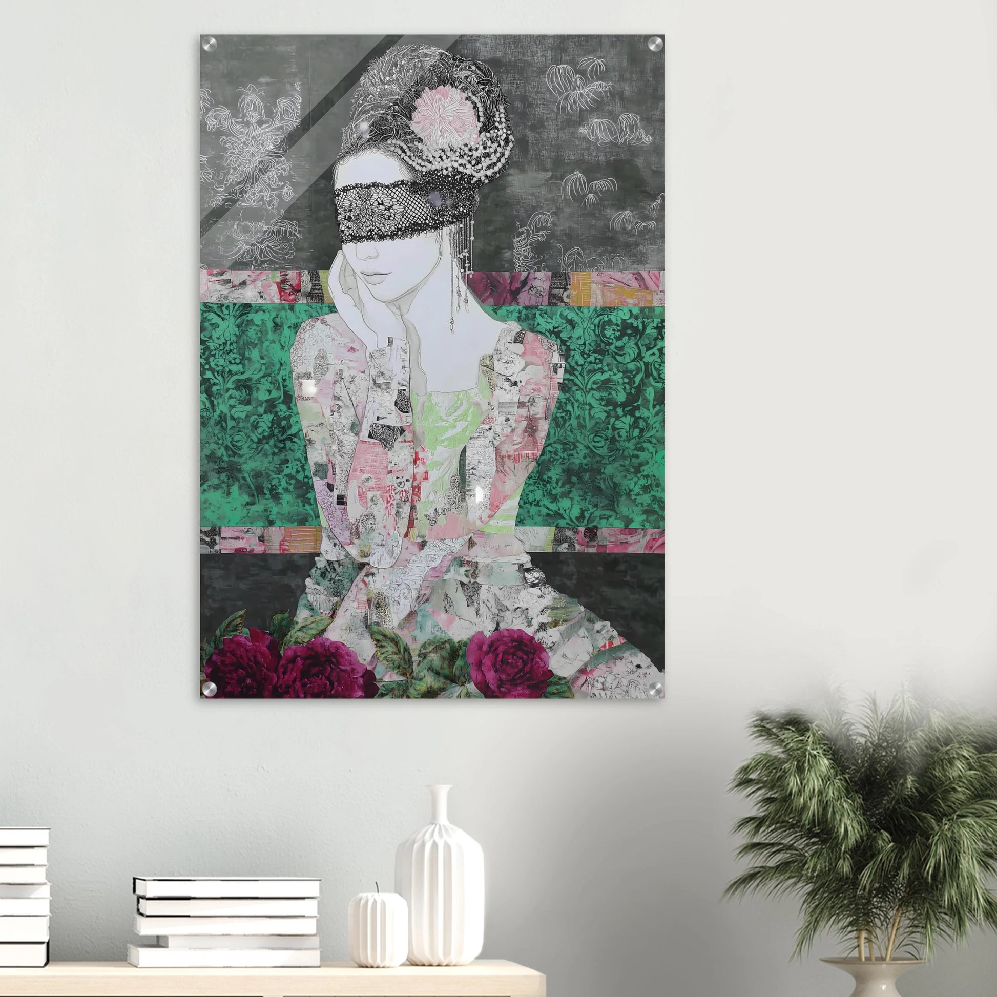 Dame de Dentelle — tableau plexiglas — vue 6 — art mural STNCL