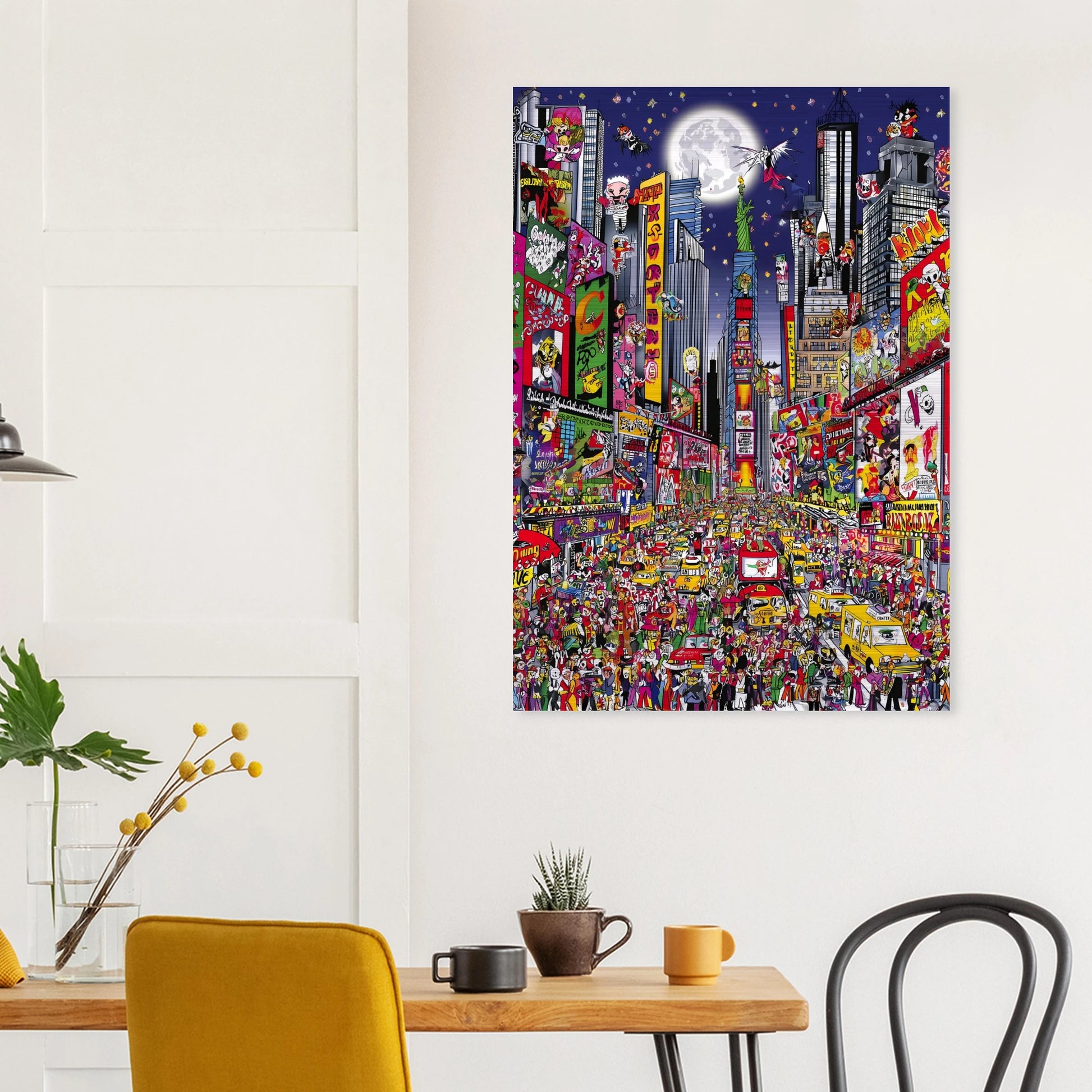 Times Square en Fête — tableau aluminium — vue 8 — art mural STNCL