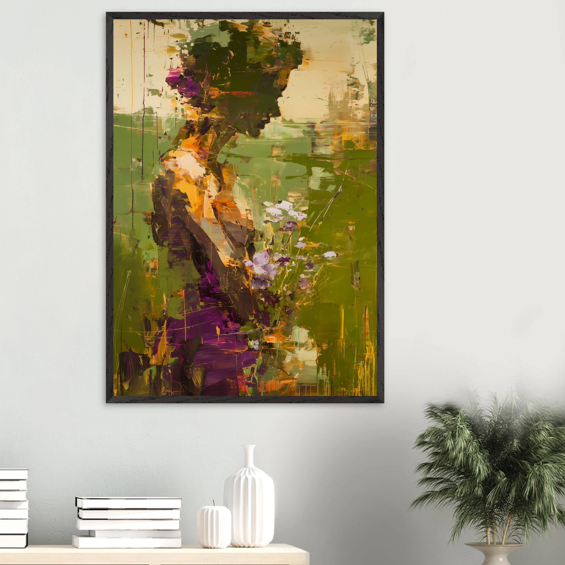 Dans les Herbes Hautes — tableau encadré bois — vue 16 — art mural STNCL