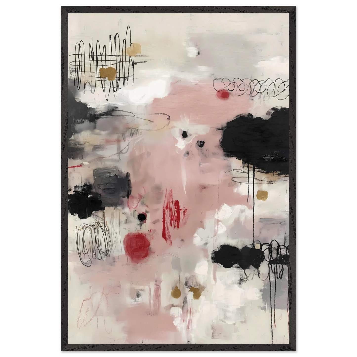 Murmure Poudré — tableau encadré bois — vue 2 — art mural STNCL