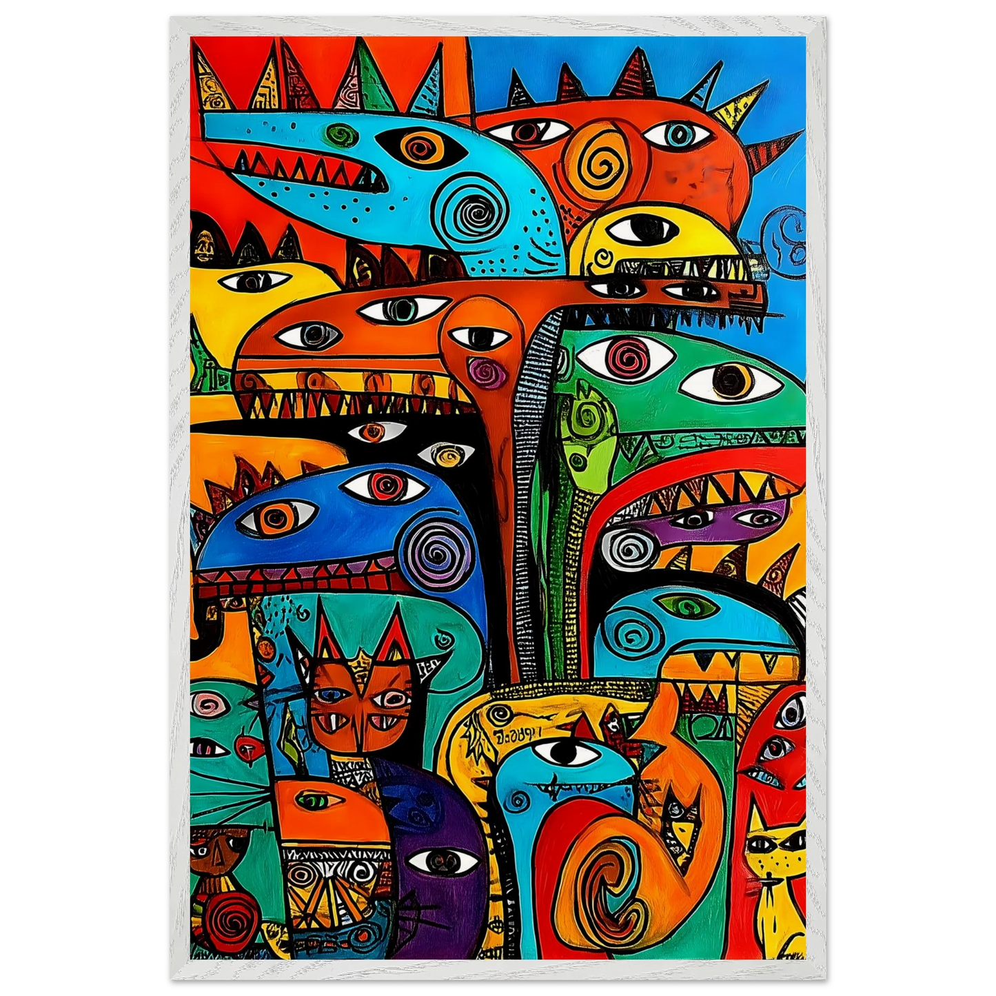 La Tribu — tableau encadré bois — vue 7 — art mural STNCL