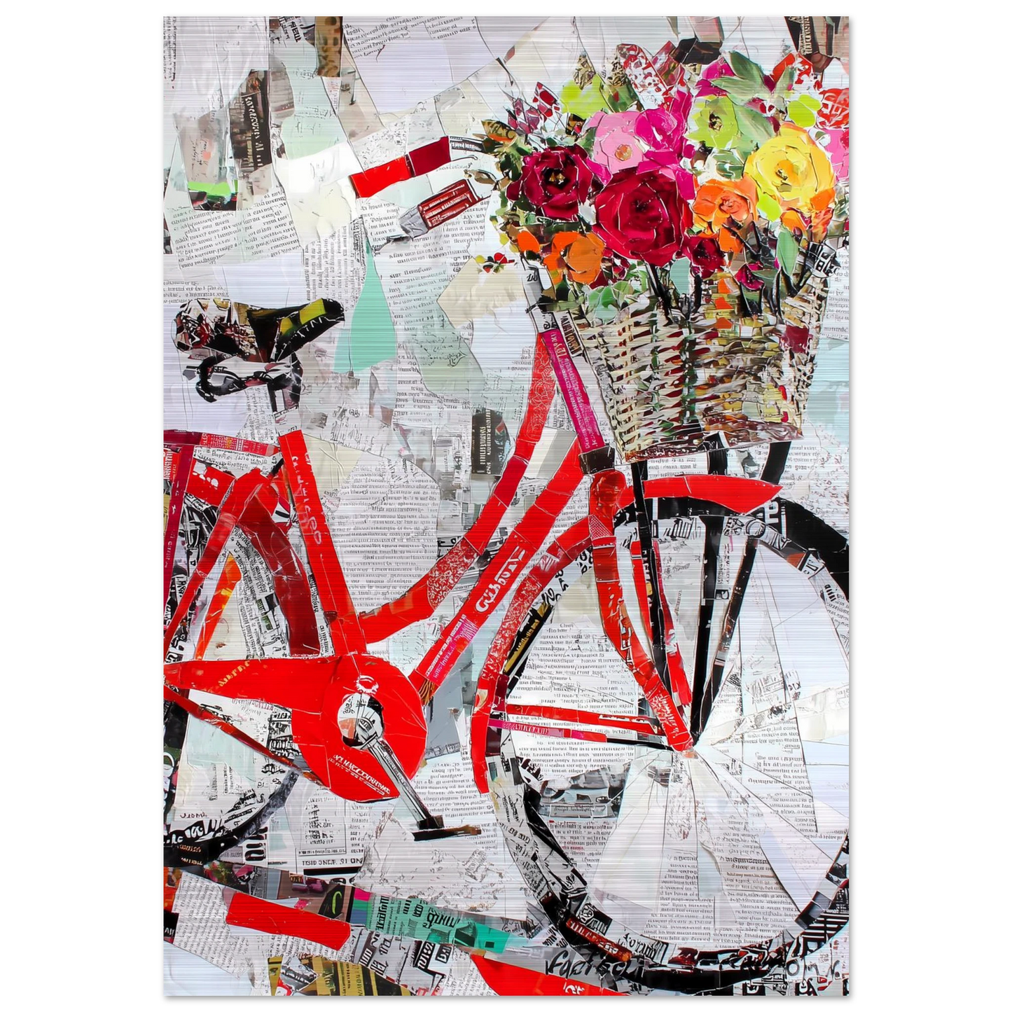 Le Vélo Fleuri — tableau aluminium — art mural STNCL