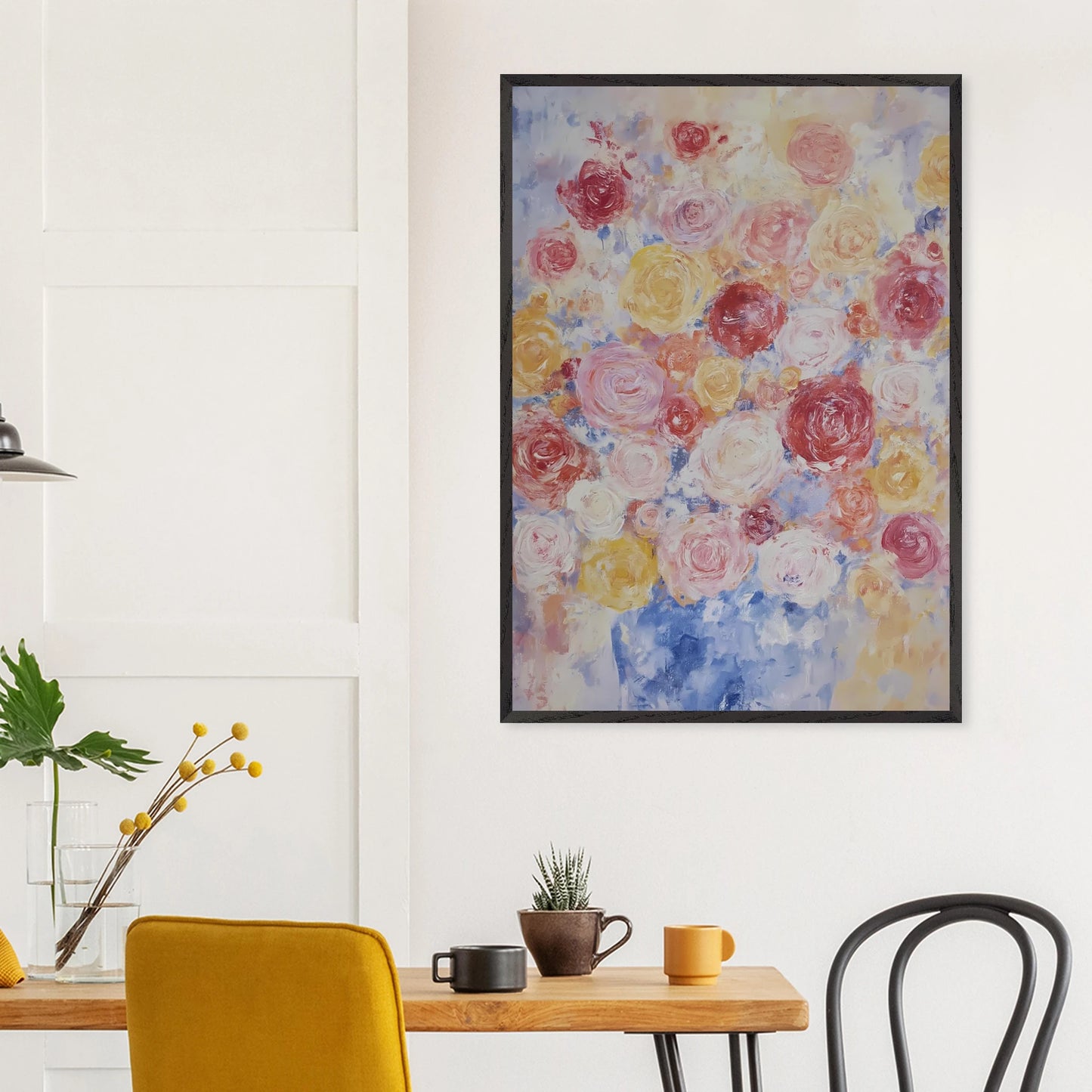 Brassée de Roses — tableau encadré bois — vue 18 — art mural STNCL
