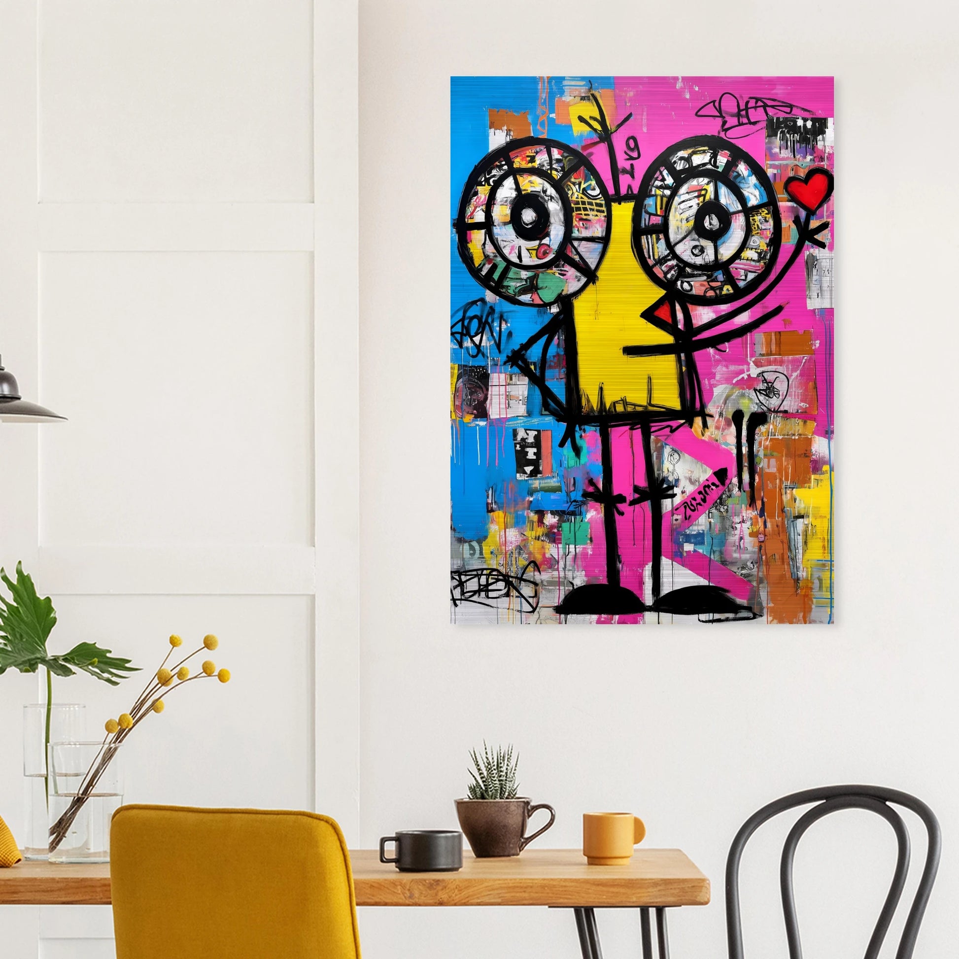 Petit Monstre au Cœur — tableau aluminium — vue 8 — art mural STNCL