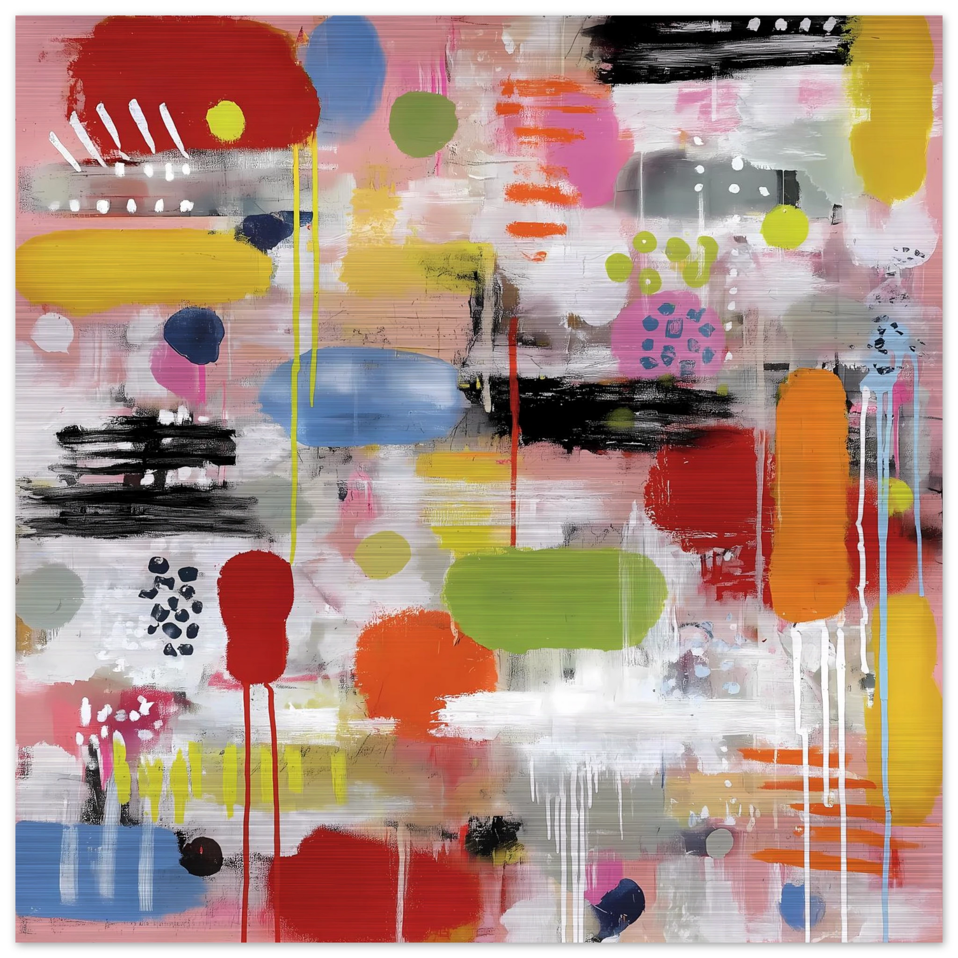 Confettis Suspendus — tableau aluminium — vue 4 — art mural STNCL