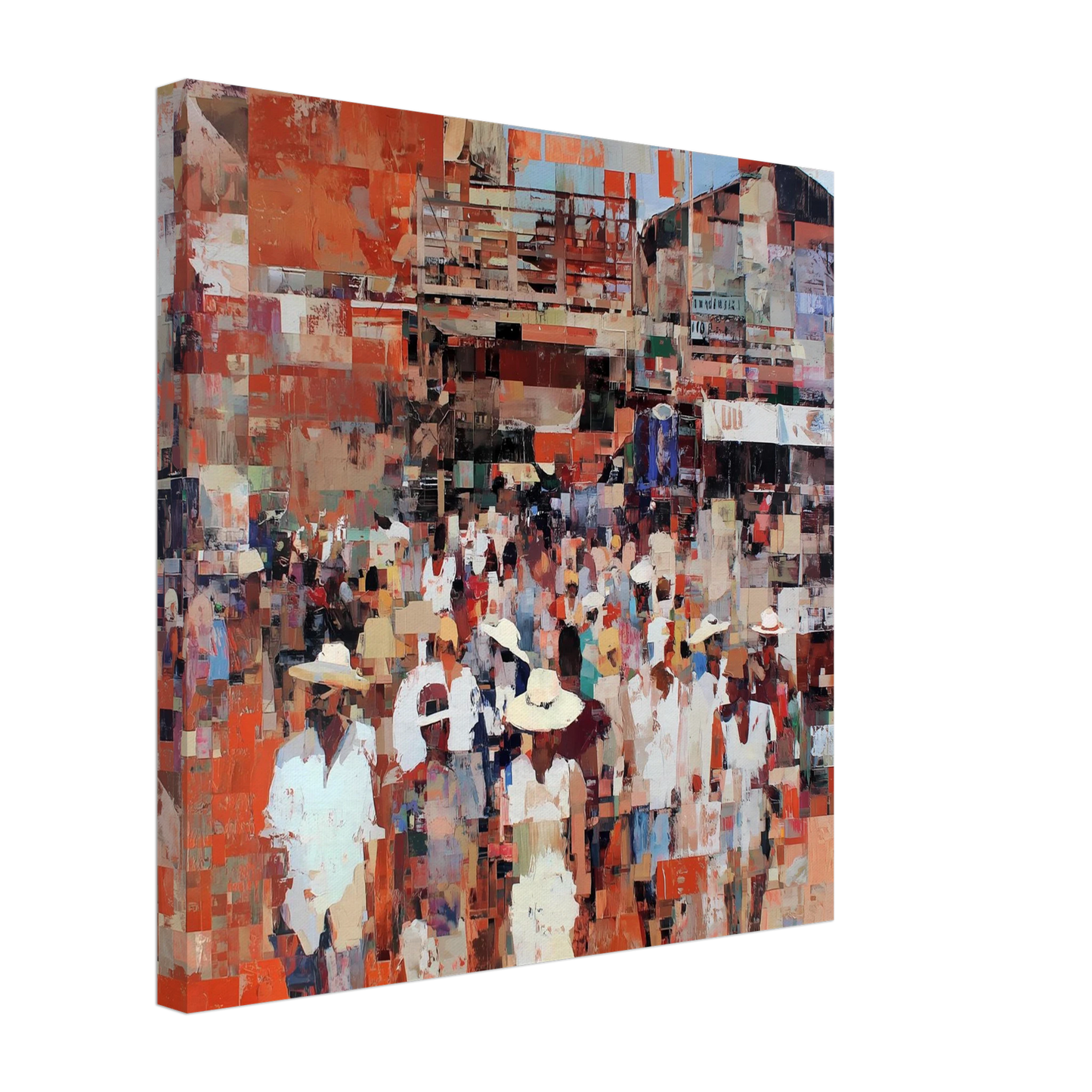 Marché en Couleurs — tableau sur toile — vue 4 — art mural STNCL