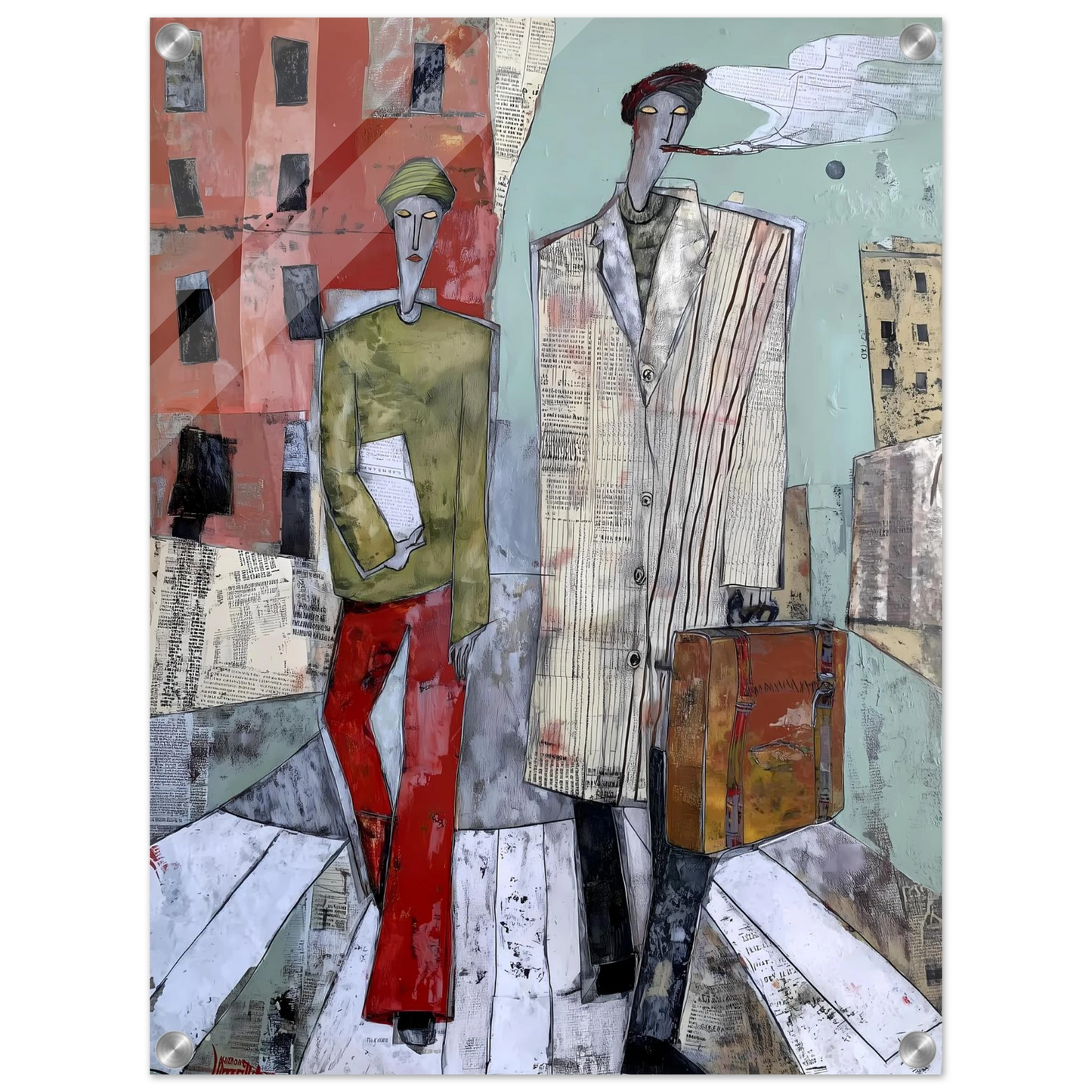 Les Voyageurs — tableau plexiglas — vue 4 — art mural STNCL