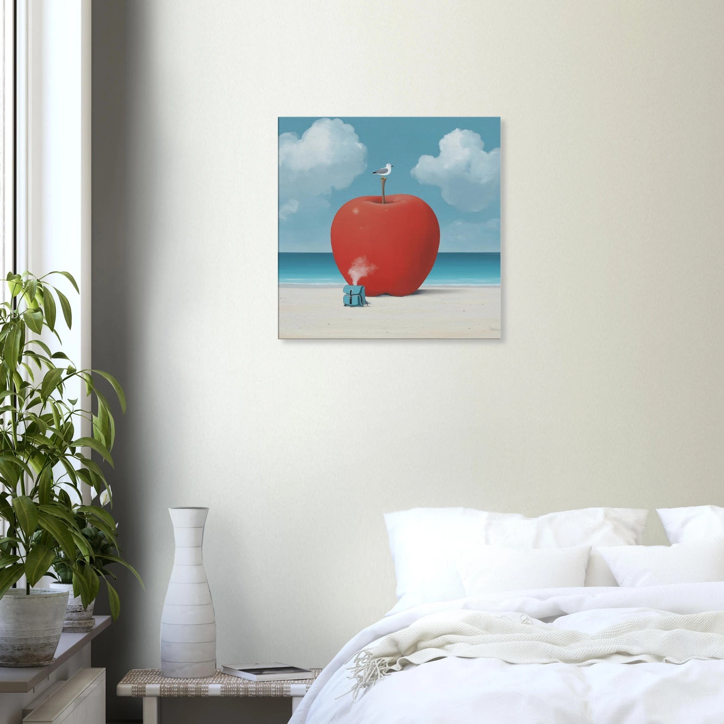 La Pomme et la Mouette — tableau sur toile — vue 6 — art mural STNCL