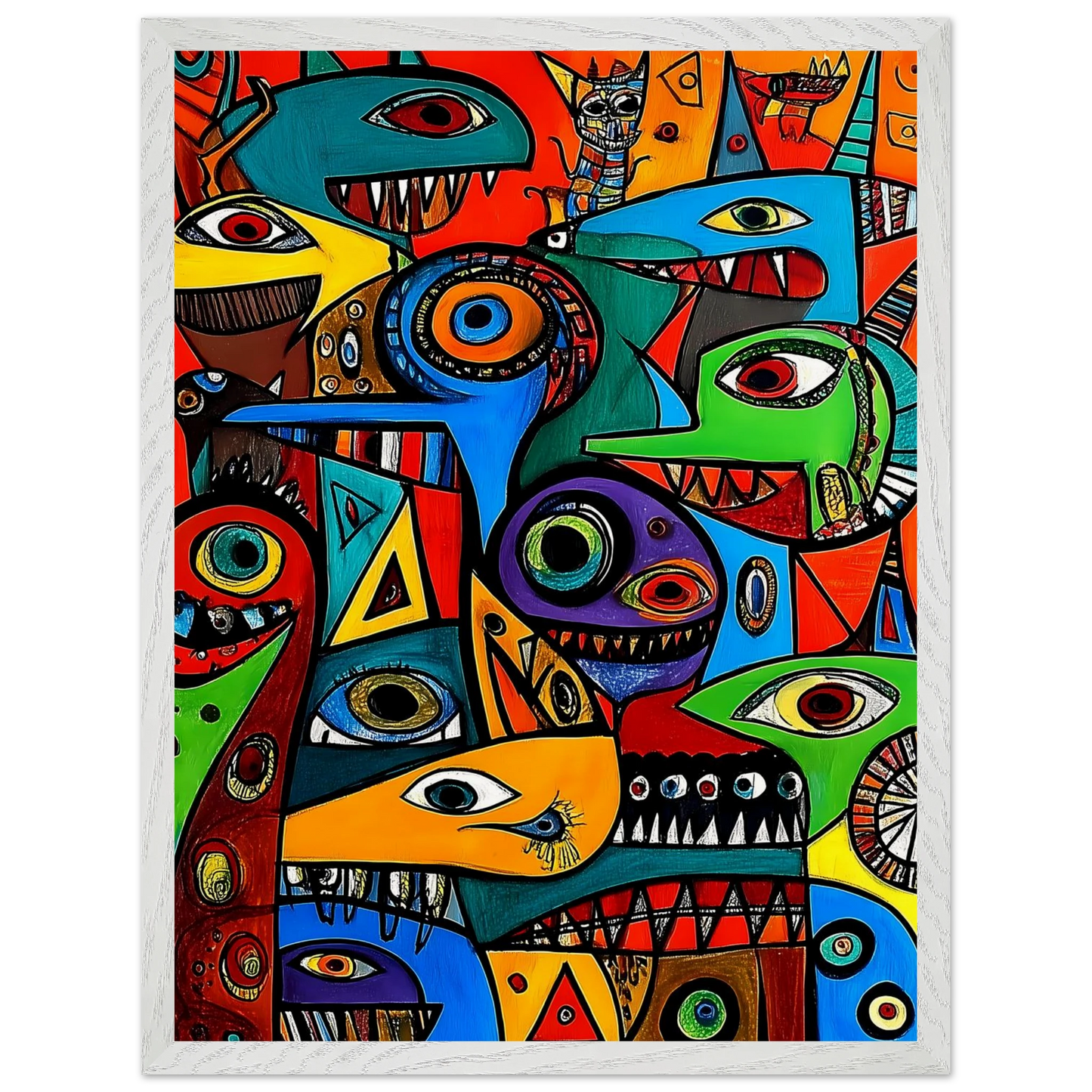 Prolifération — tableau encadré bois — vue 8 — art mural STNCL