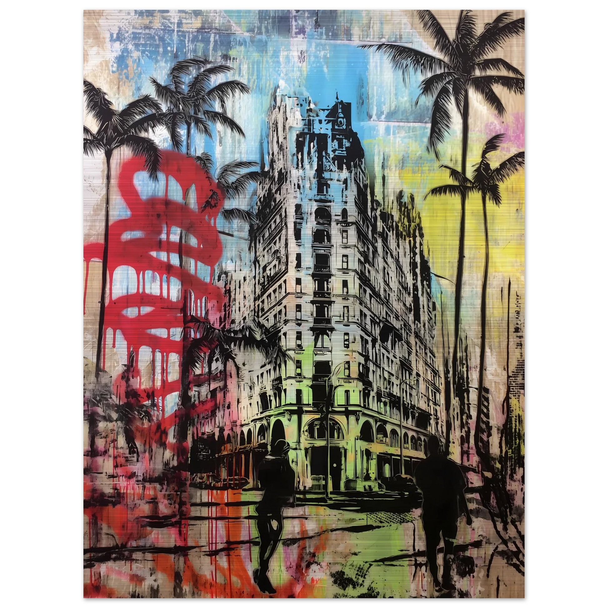 Tropique de Béton — tableau aluminium — vue 5 — art mural STNCL