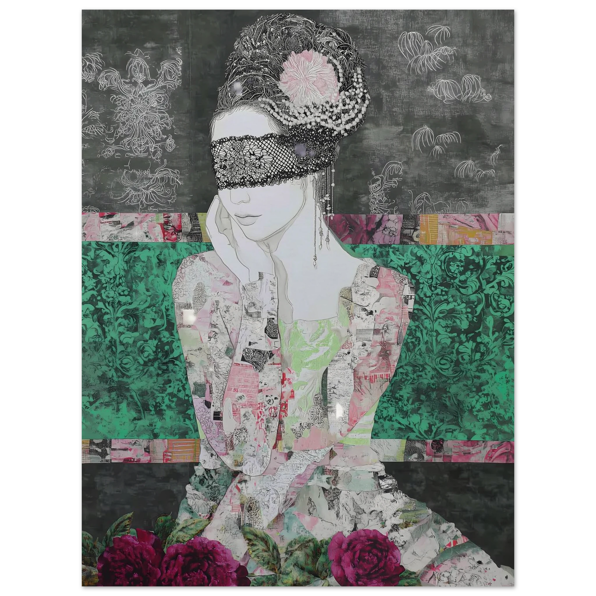 Dame de Dentelle — affiche d'art — vue 2 — art mural STNCL