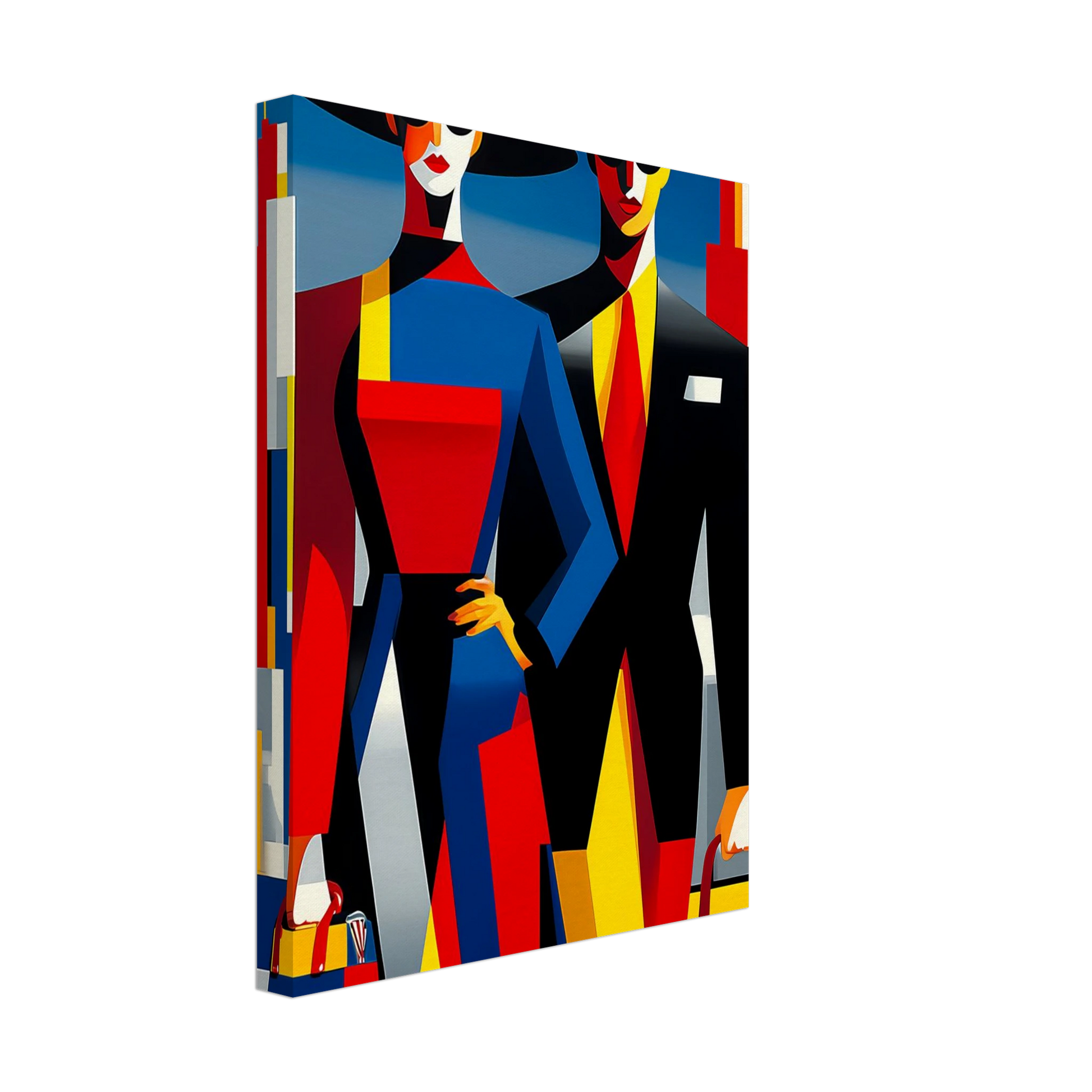 Le Couple en Ville — tableau sur toile — vue 4 — art mural STNCL