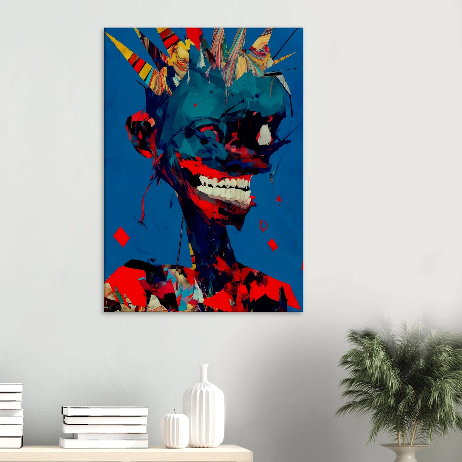 Le Rire Bleu — tableau sur toile — vue 6 — art mural STNCL