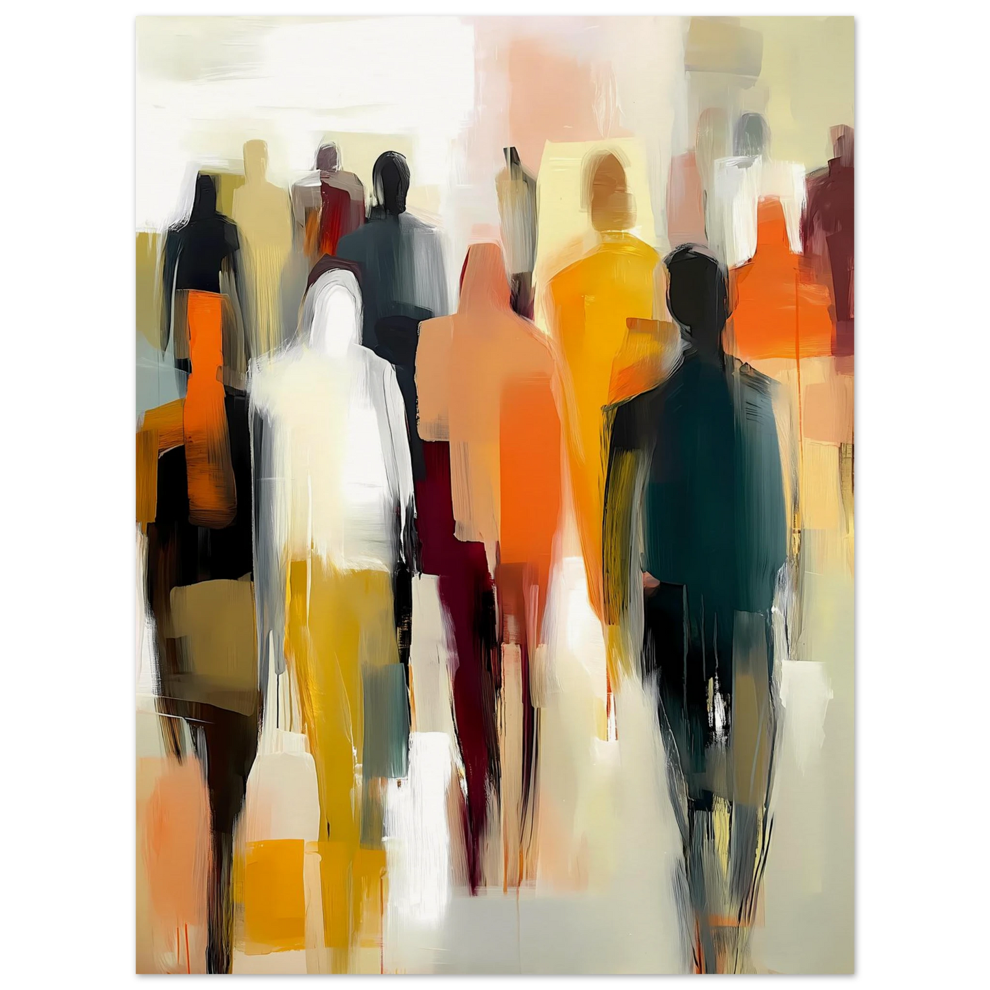 Foule Silencieuse — affiche d'art — vue 3 — art mural STNCL