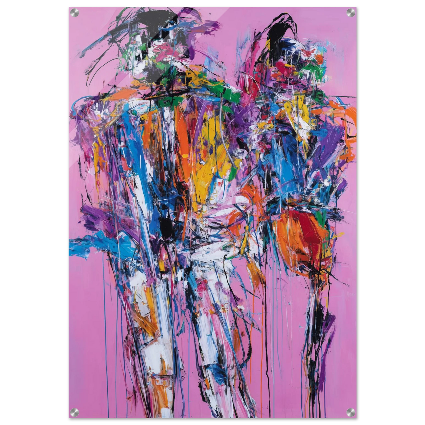 Deux Figures En Mouvement — tableau plexiglas — art mural STNCL