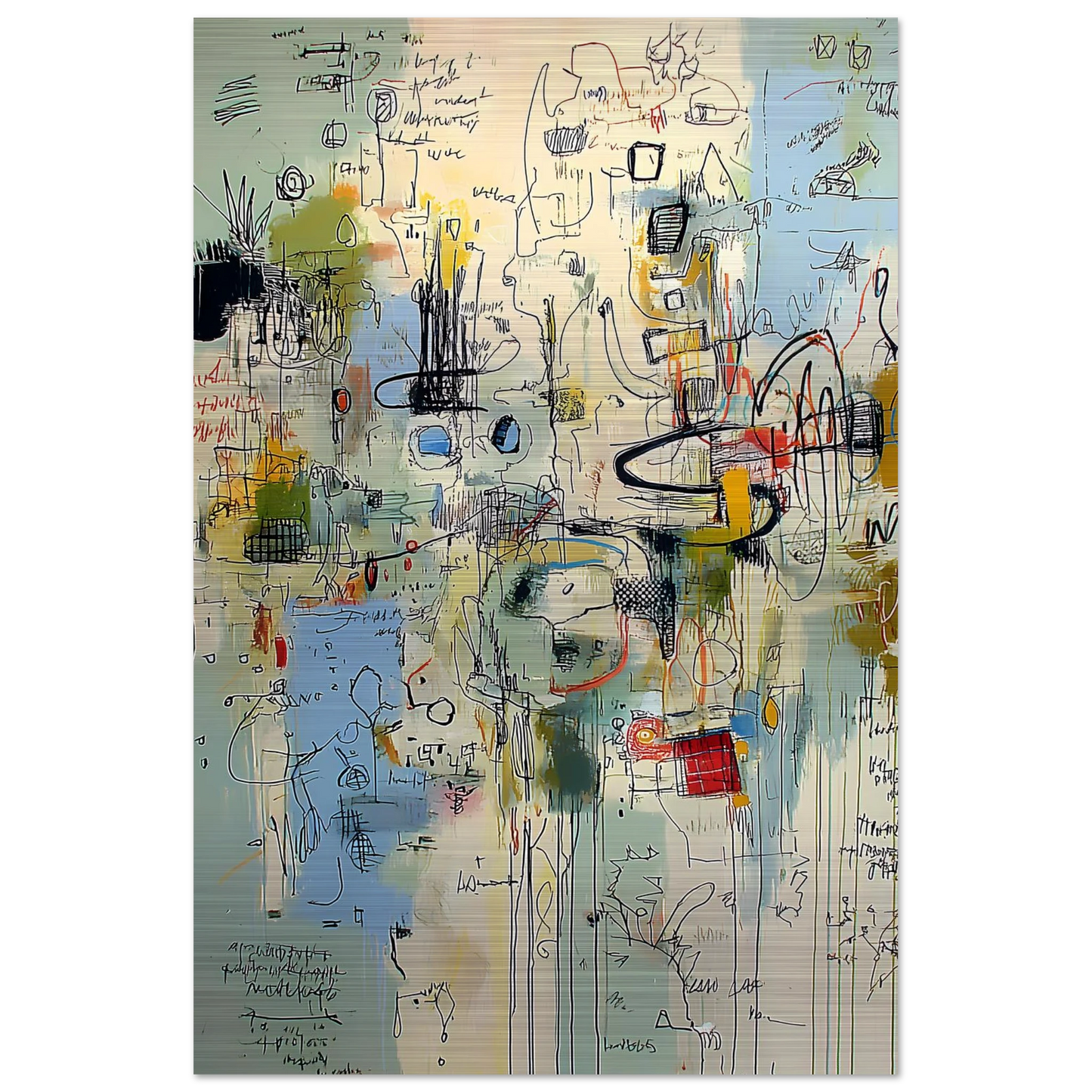 Écriture du Vent — tableau aluminium — vue 3 — art mural STNCL