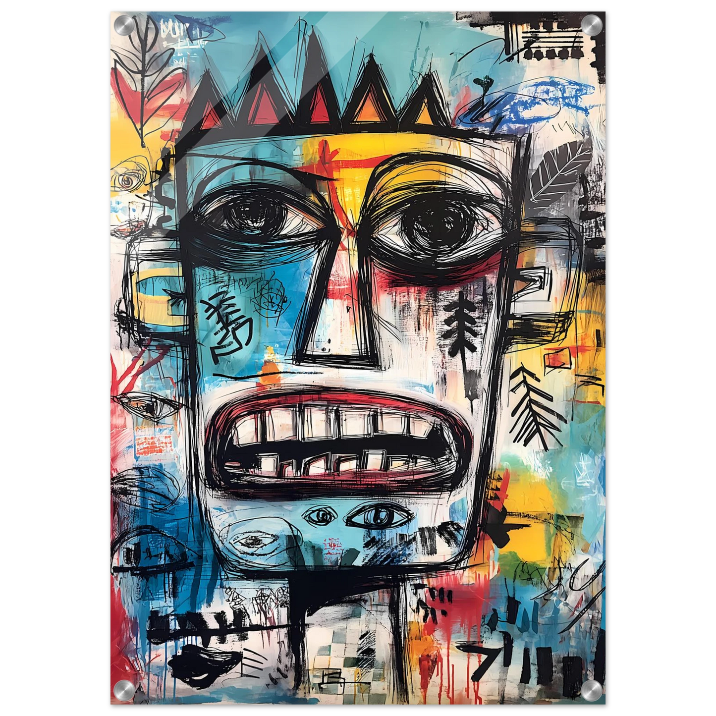 Roi Primitif — tableau plexiglas — vue 2 — art mural STNCL