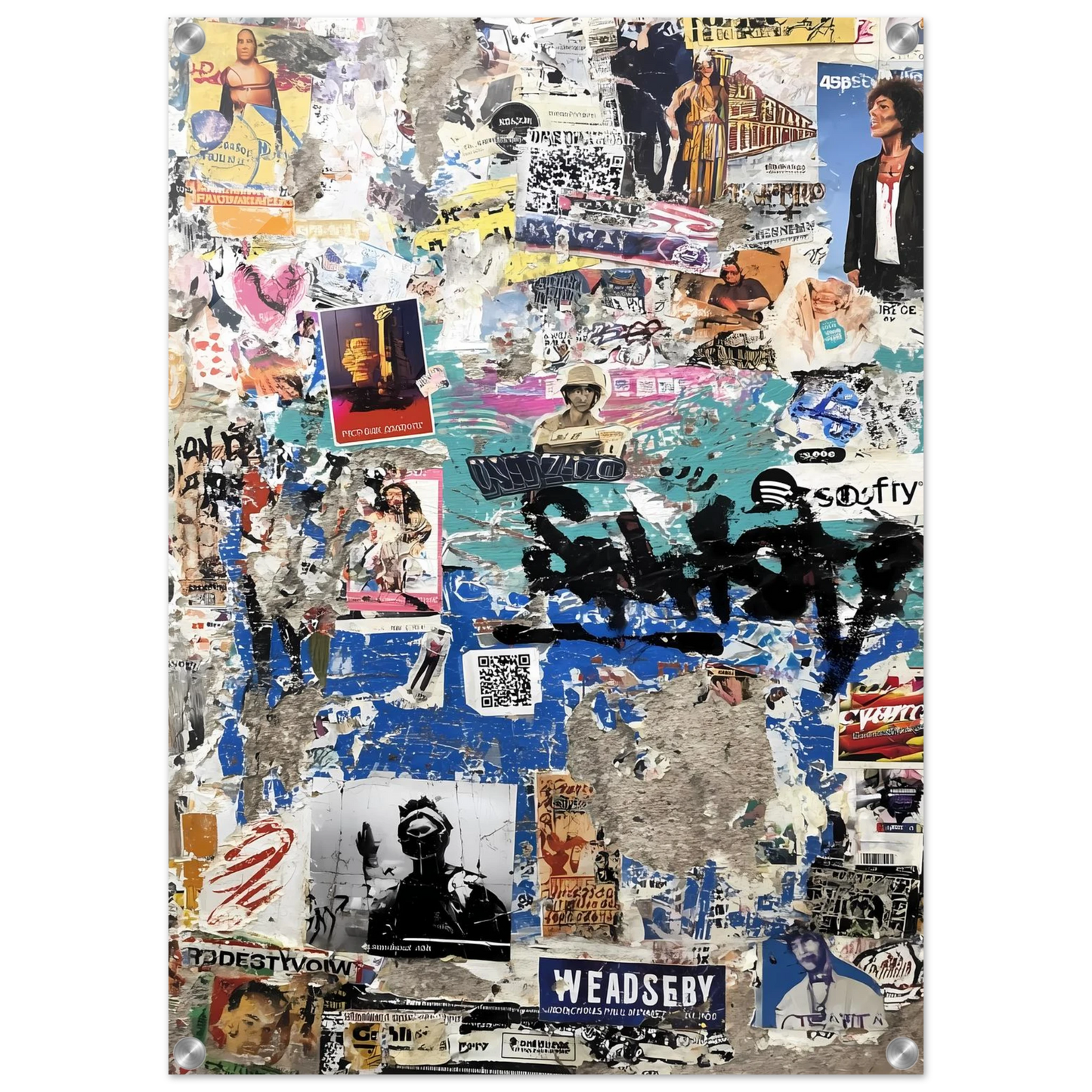 Le Mur Affiché — tableau plexiglas — vue 2 — art mural STNCL