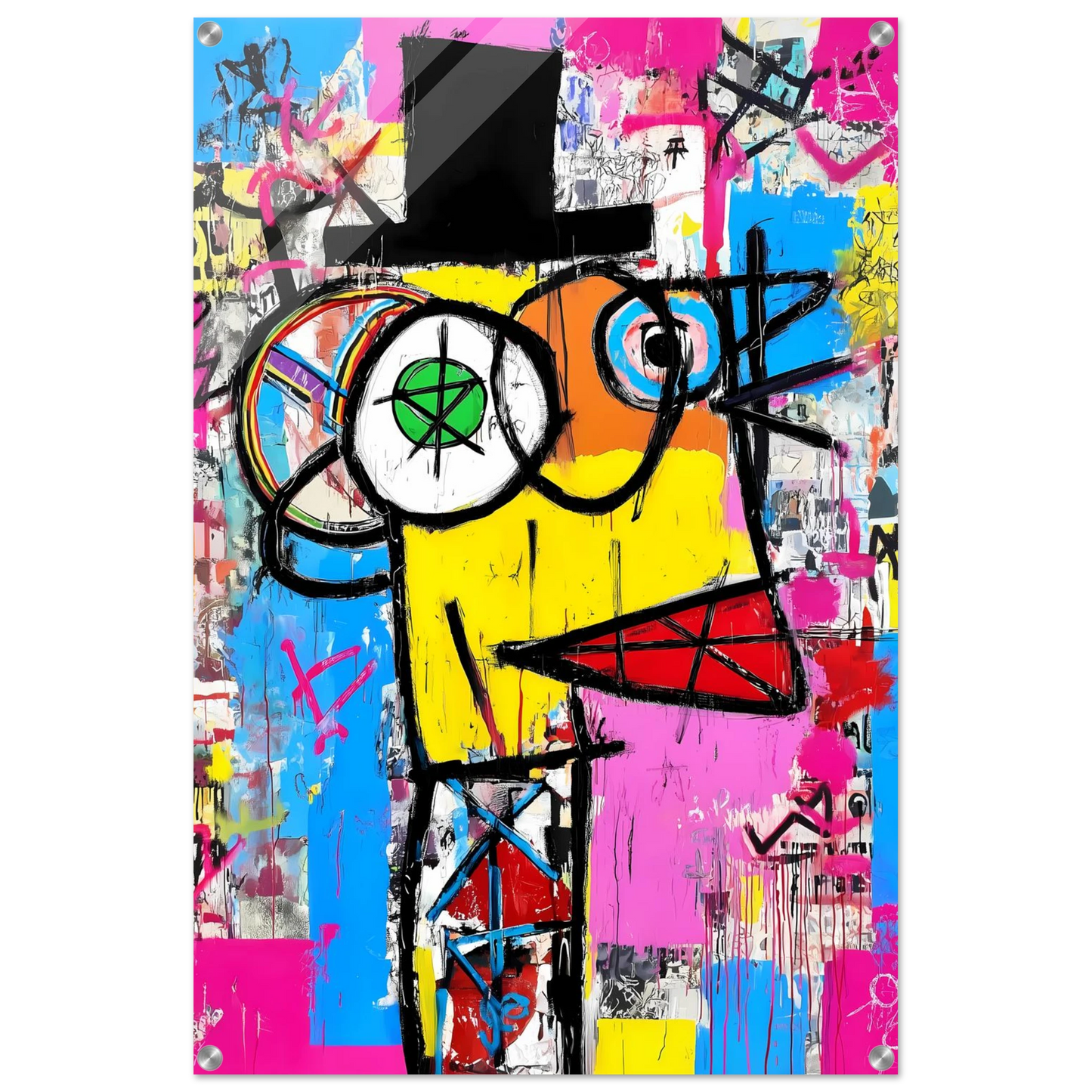 L'Homme au Chapeau Noir — tableau plexiglas — vue 5 — art mural STNCL