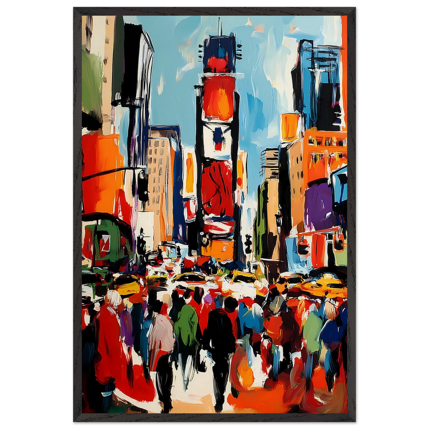 Manhattan en Mouvement — tableau encadre bois — vue 2 — art mural STNCL