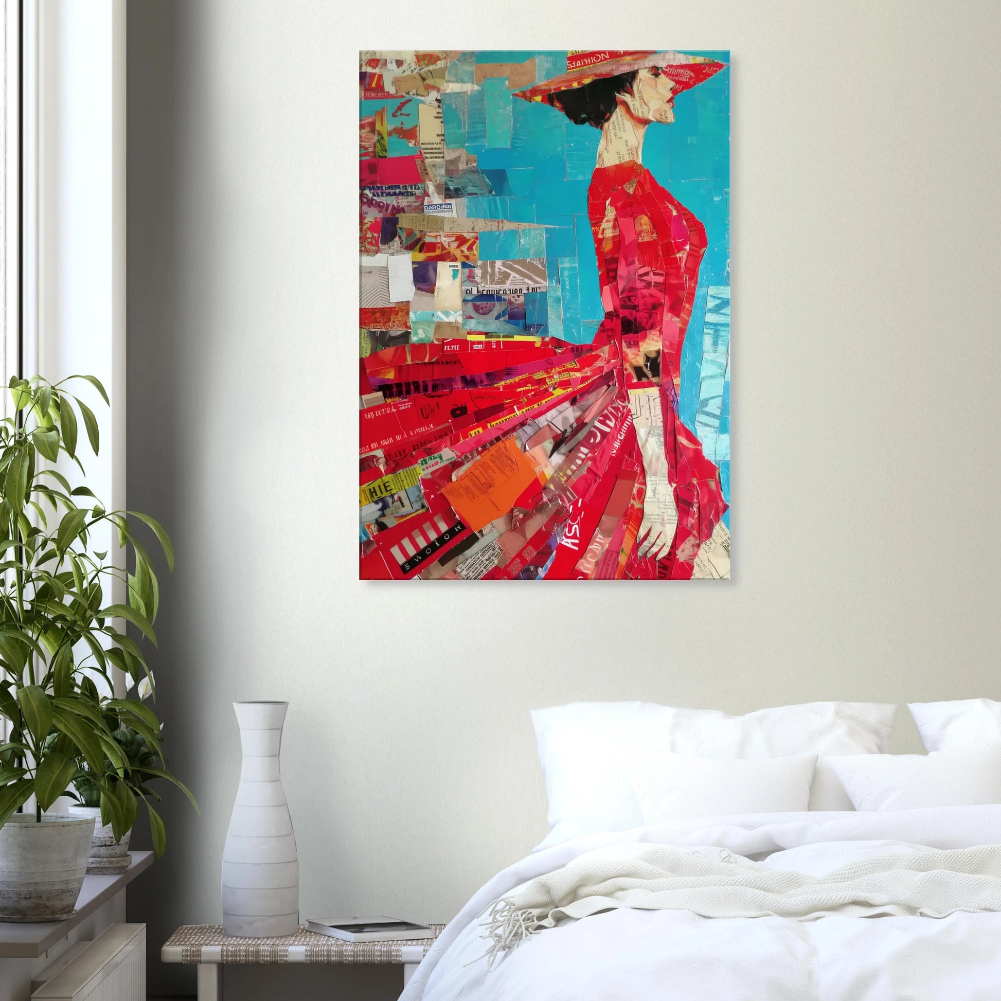 La Robe Rouge — tableau sur toile — vue 7 — art mural STNCL