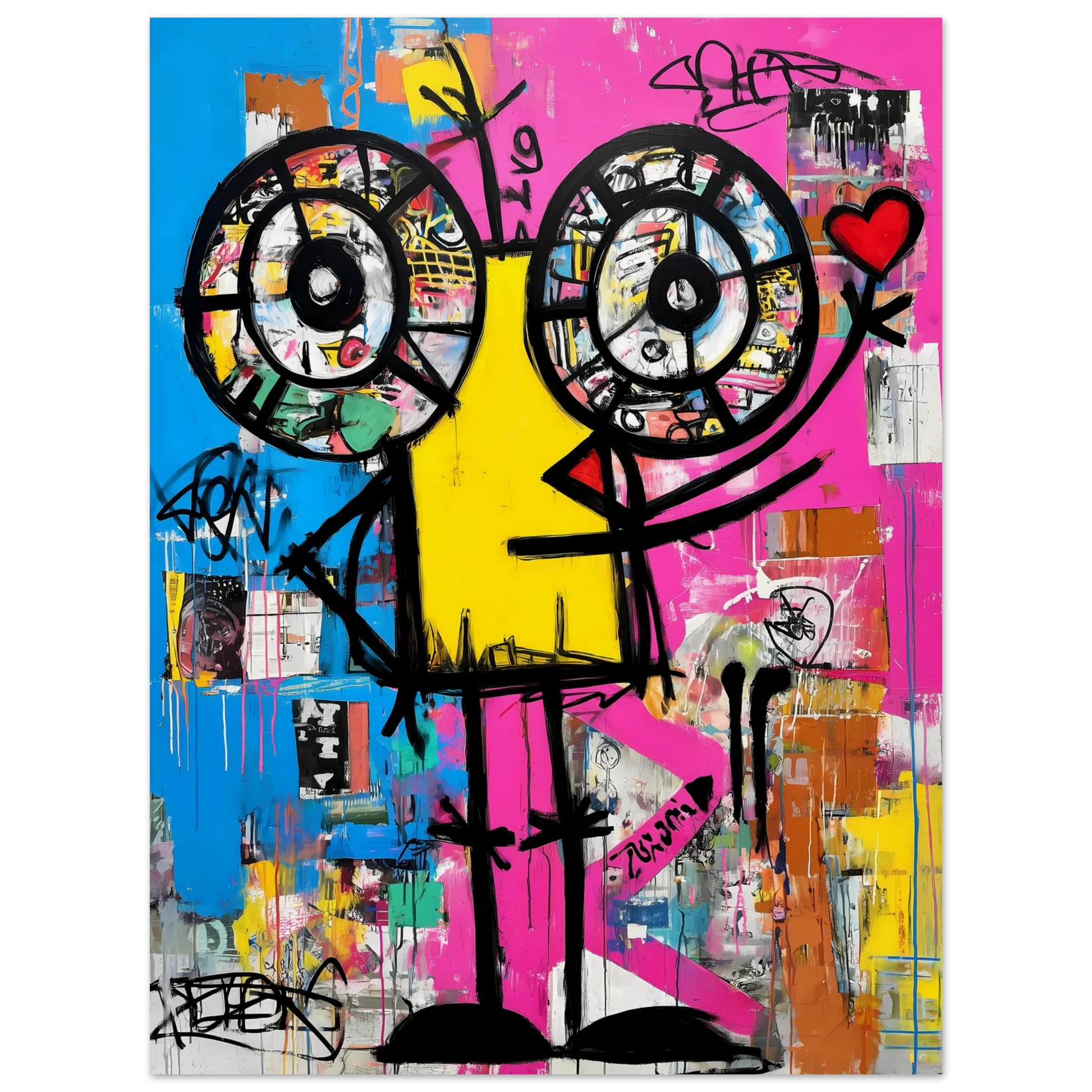 Petit Monstre au Cœur — affiche d'art — vue 2 — art mural STNCL