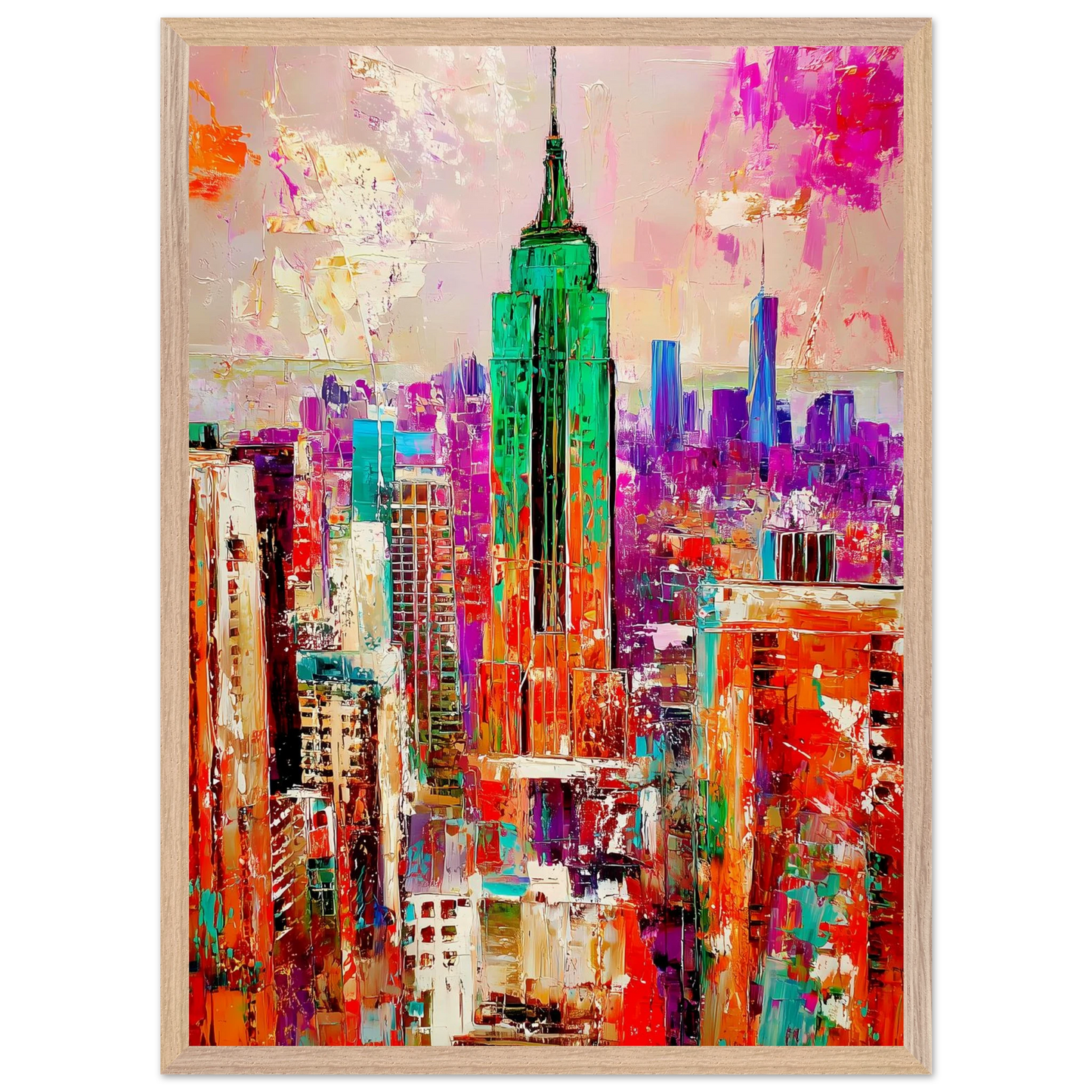 New York en Couleurs — tableau encadre bois — vue 13 — art mural STNCL